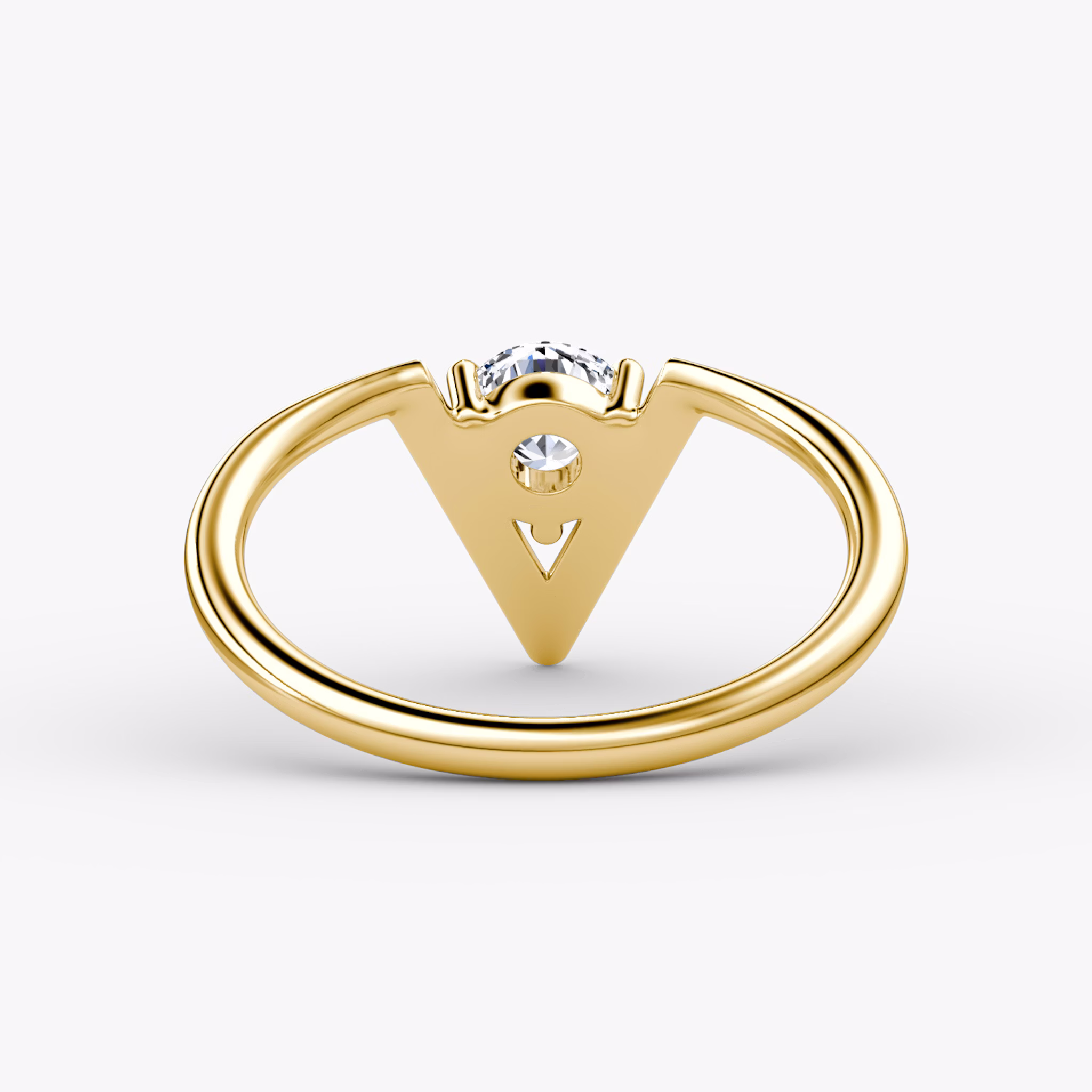 VRAI V Anillo Solitario | Brillante | 14k | Oro amarillo | caratWeight: 0.50ct