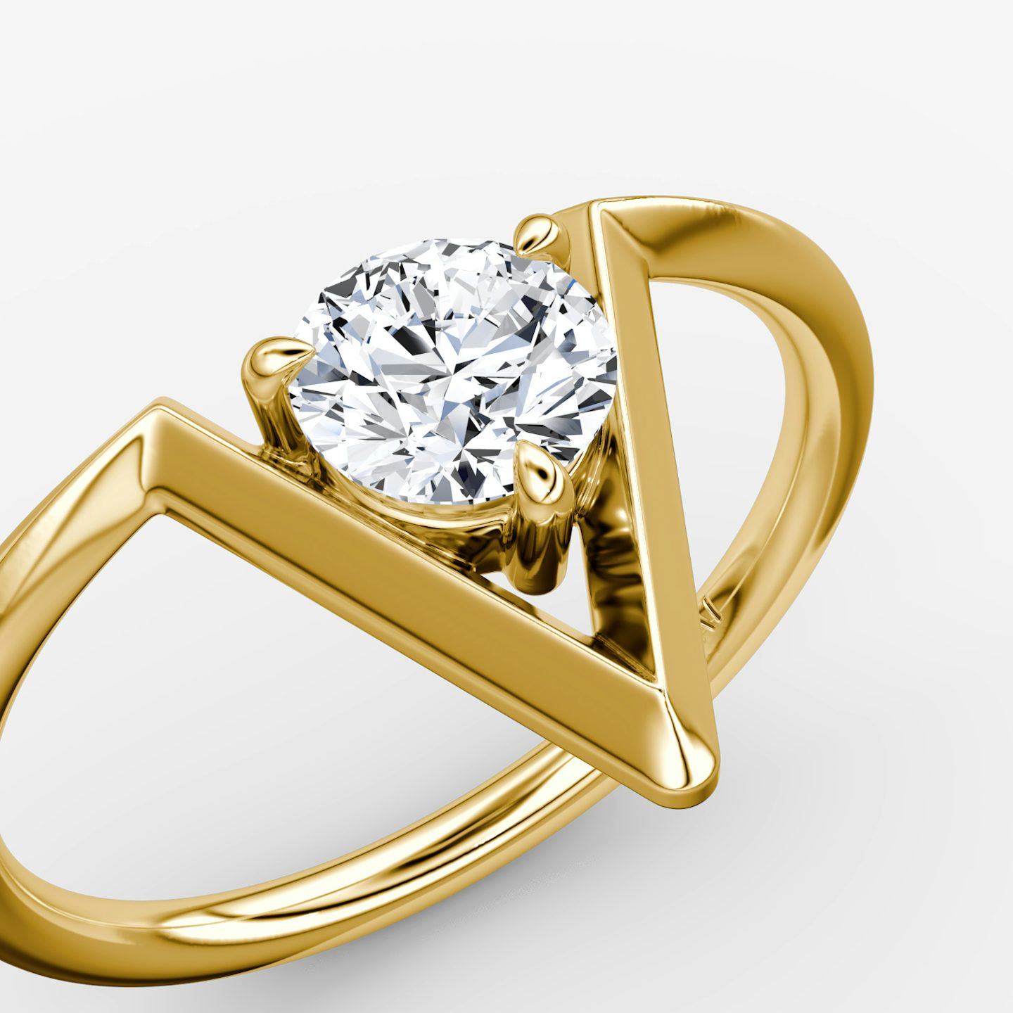 undefined | Round Brilliant | 14k | Yellow Gold | caratWeight: 0.50ct