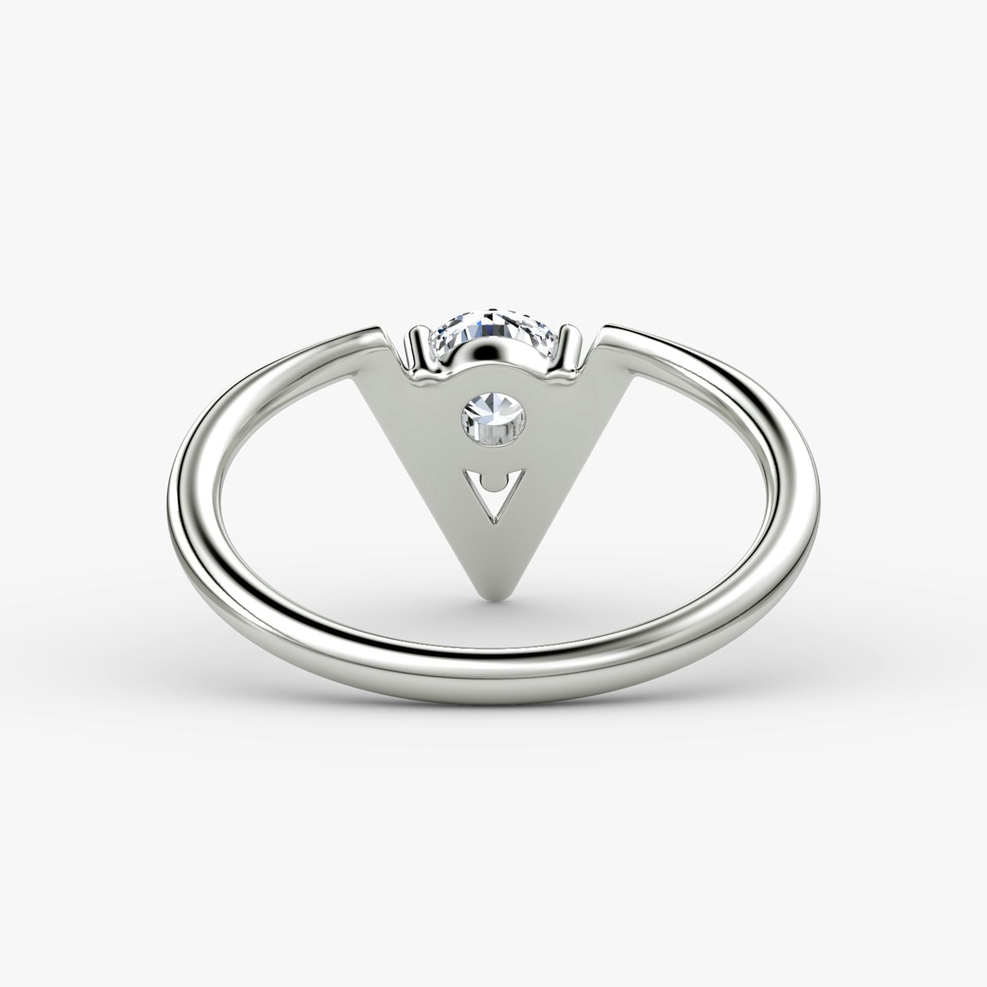 VRAI V Solitaire Ring | Round Brilliant | 14k | White Gold | caratWeight: 0.50ct