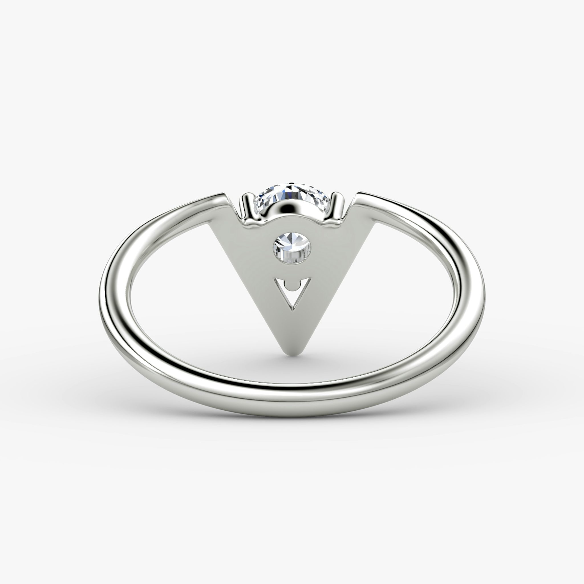 VRAI V Solitaire Ring | Round Brilliant | 14k | White Gold | caratWeight: 0.50ct