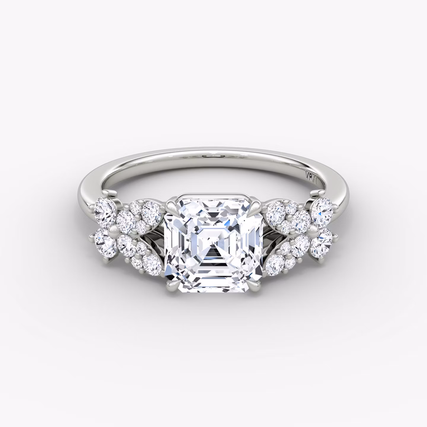 The Signature Floral  Asscher | White Gold