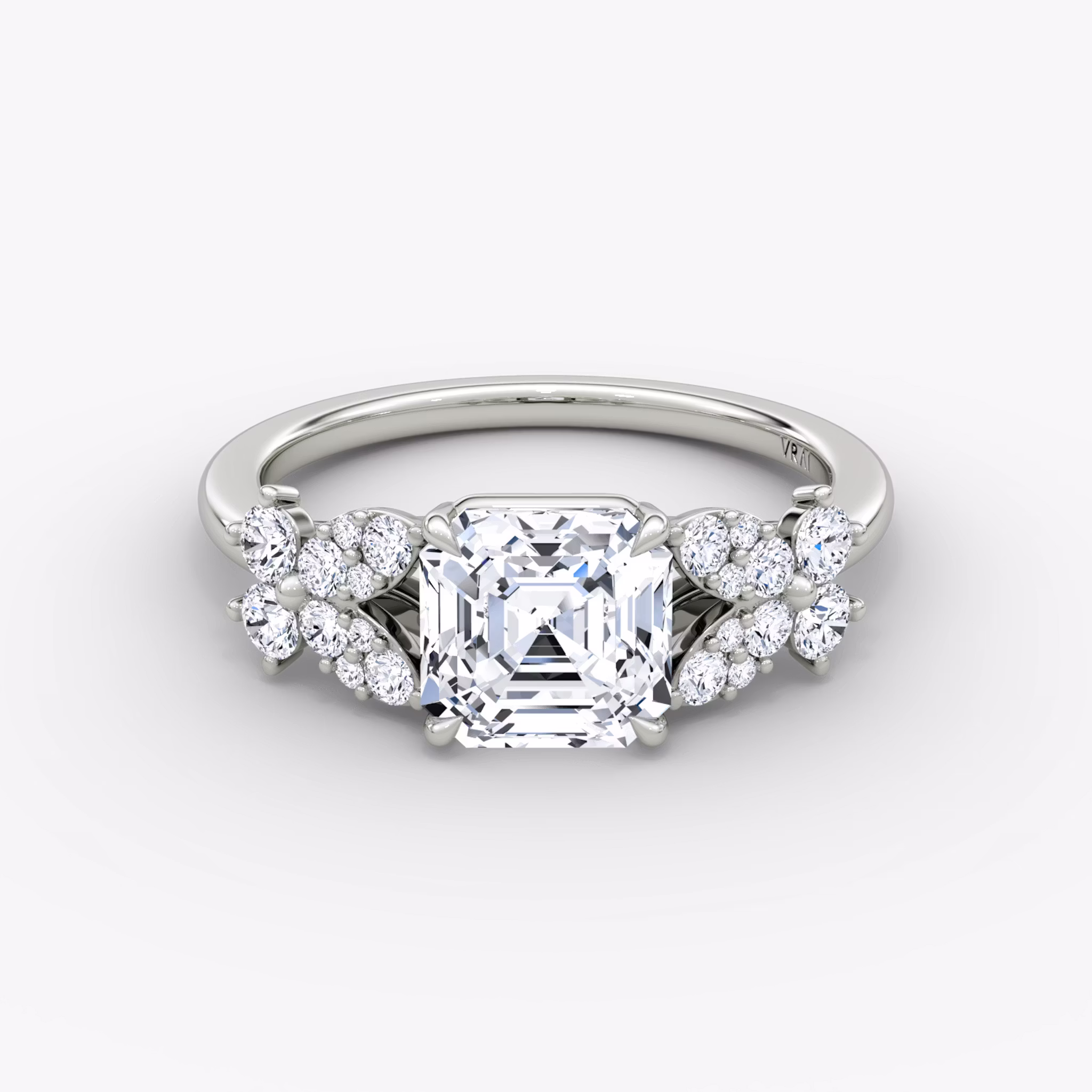 The Signature Floral Asscher | Platinum