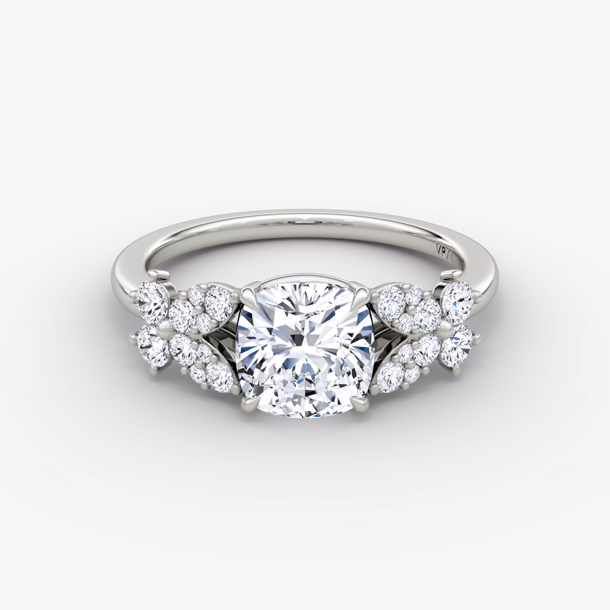 The Signature Floral Cushion | White Gold