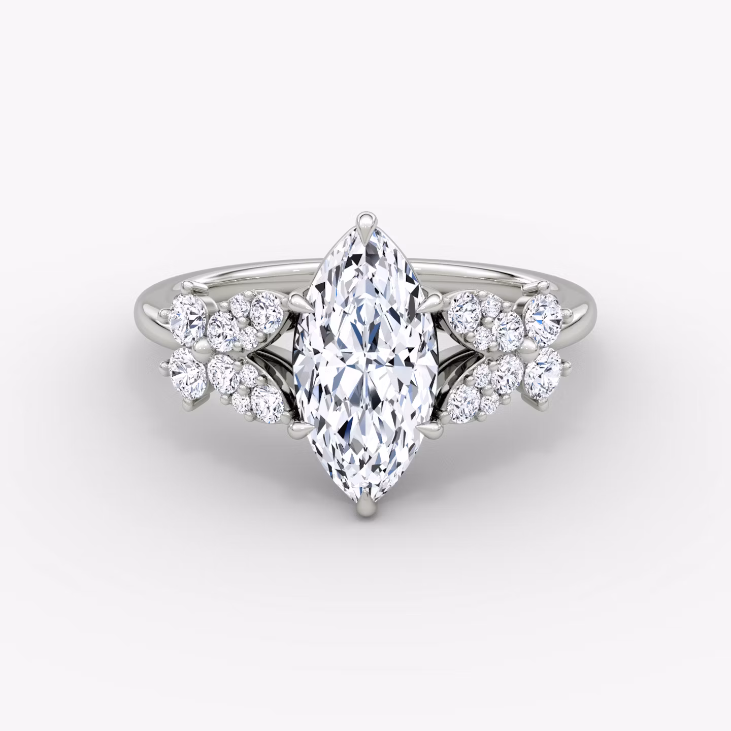 The Signature Floral  Marquise | Platinum