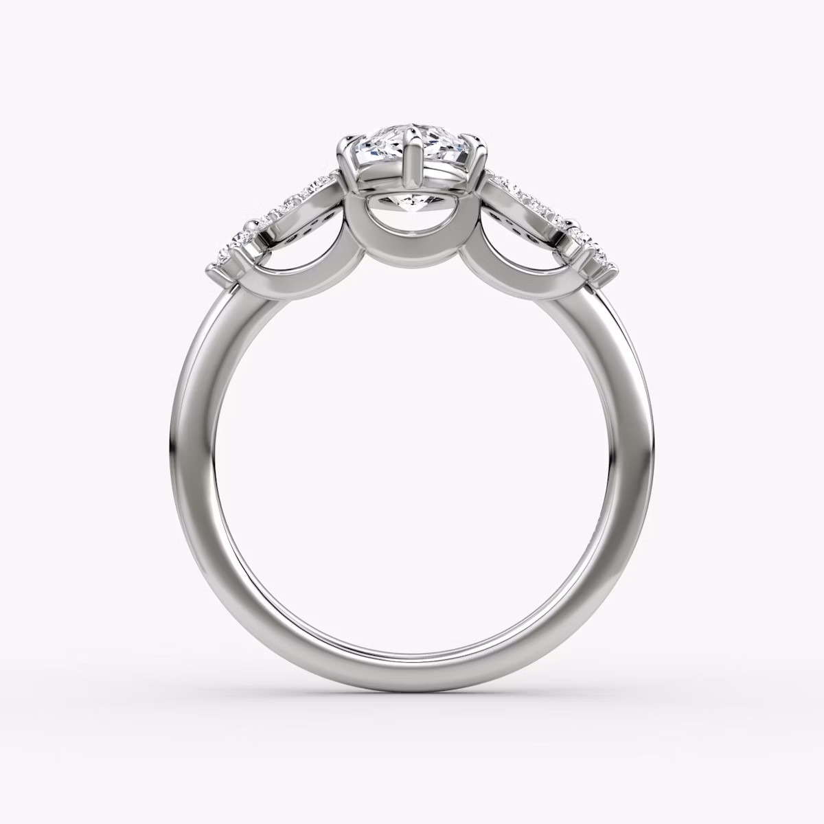 The Signature Floral | Marquise | Platinum | bandAccent: Plain | diamondOrientation: vertical | caratWeight: other