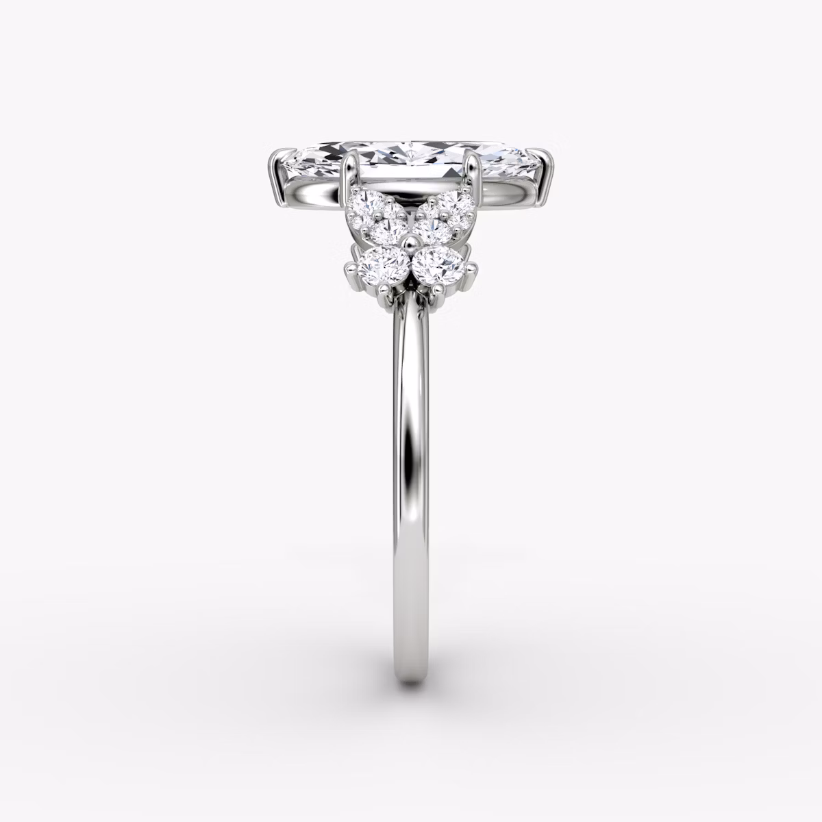 The Signature Floral | Marquise | Platinum | bandAccent: Plain | diamondOrientation: vertical | caratWeight: other
