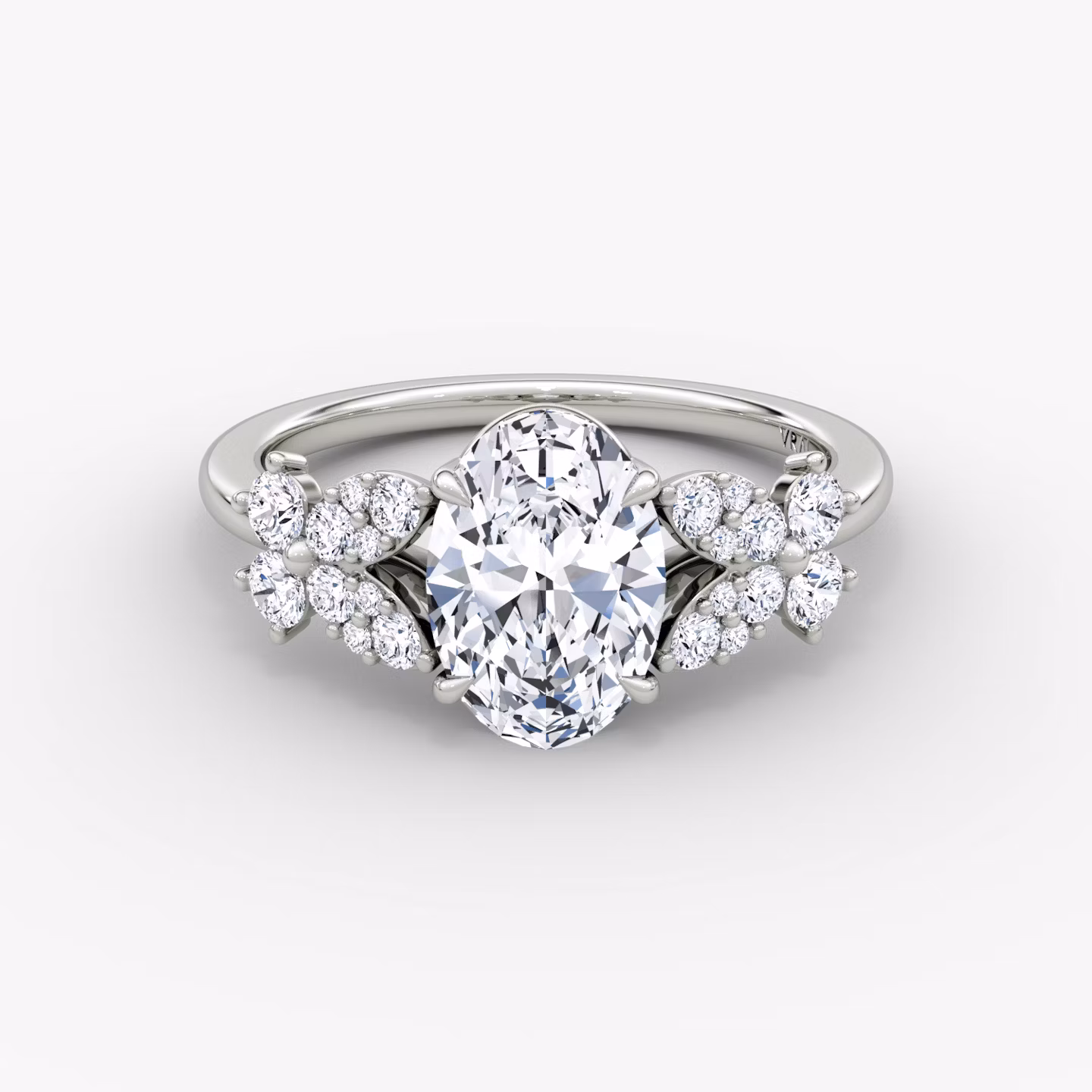 The Signature Floral  Oval | Platinum