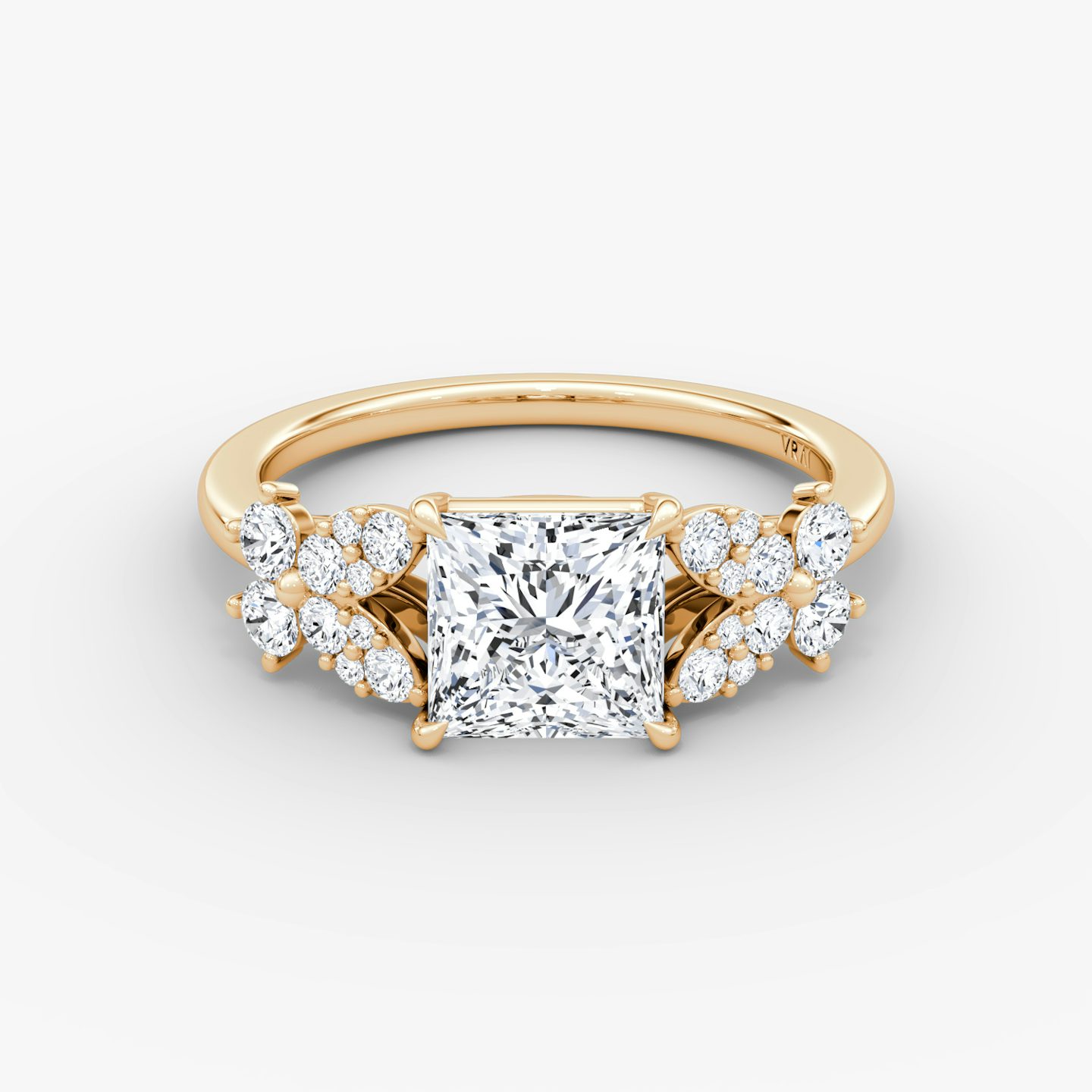 The Signature Floral  | Princess | 14k | Roségold | bandAccent: Ohne Pavé-Besatz | diamondOrientation: vertical | caratWeight: other
