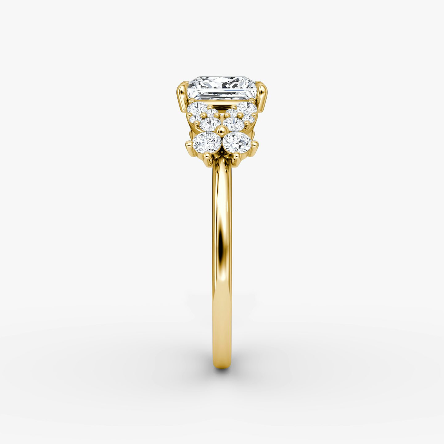 The Signature Floral  | Princess | 18k | Gelbgold | bandAccent: Ohne Pavé-Besatz | diamondOrientation: vertical | caratWeight: other