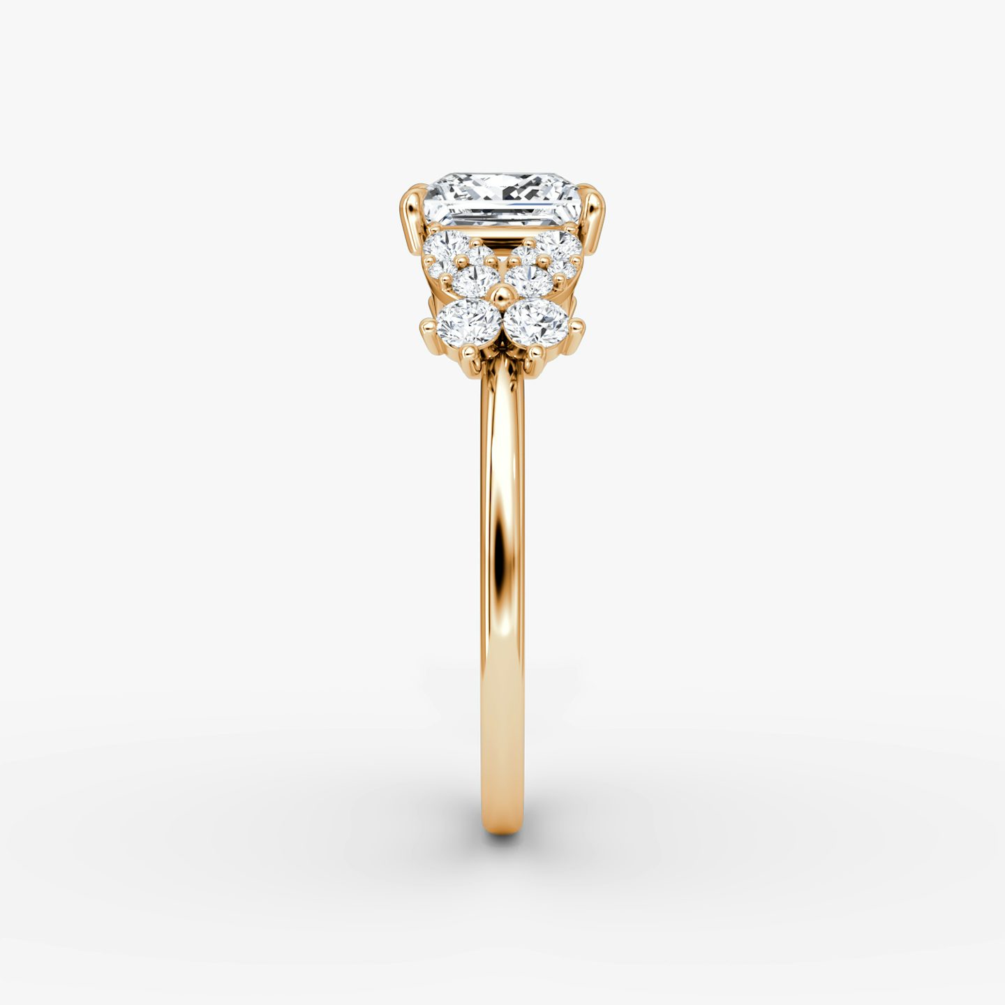 The Signature Floral  | Princess | 14k | Roségold | bandAccent: Ohne Pavé-Besatz | diamondOrientation: vertical | caratWeight: other