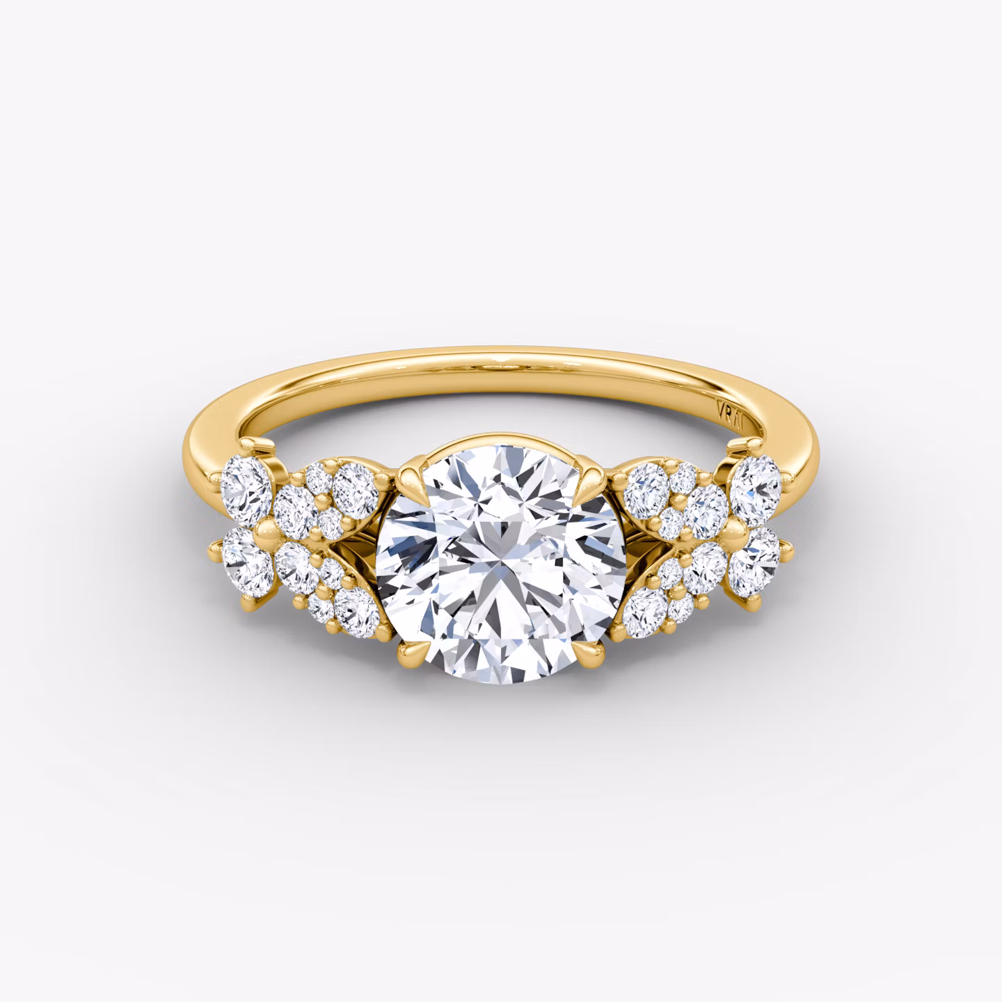 The Signature Floral  Round Brilliant | Yellow Gold