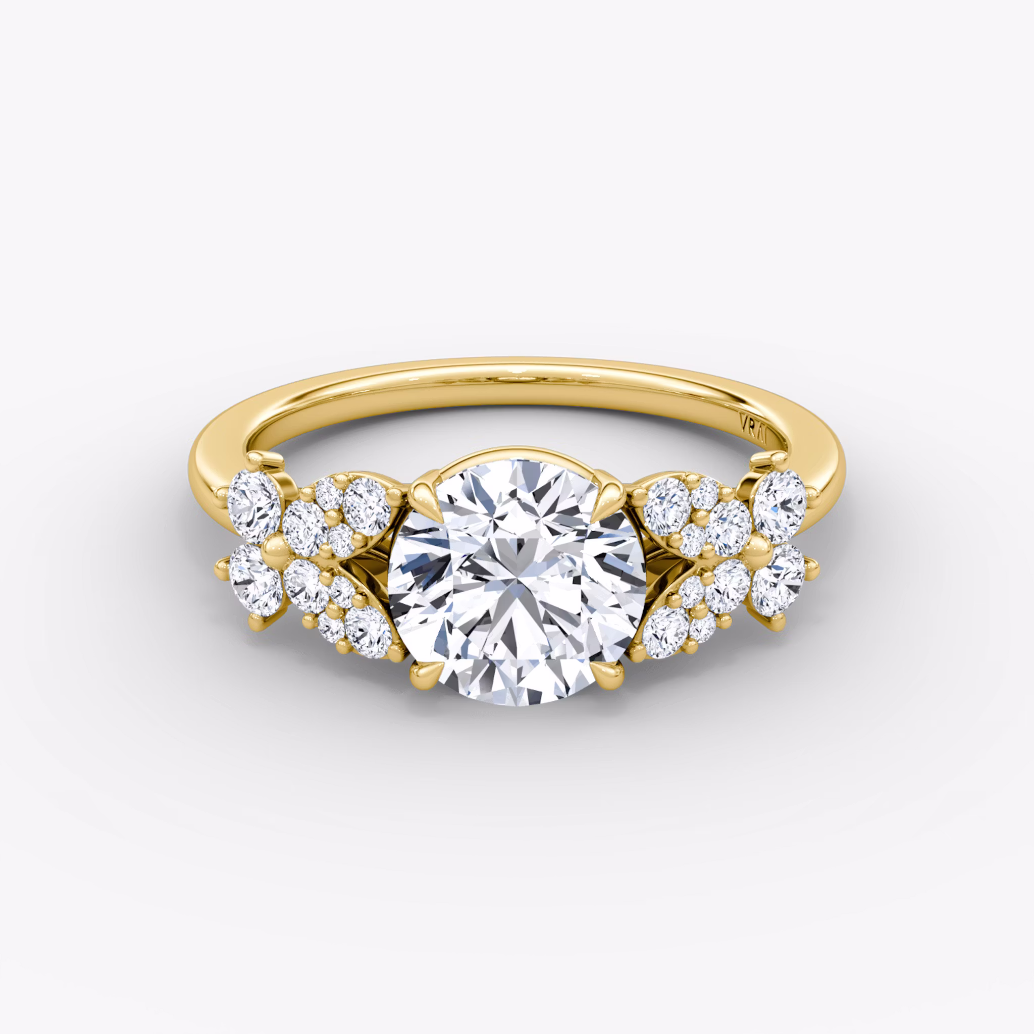 Signature Floral Round Brilliant | Yellow Gold