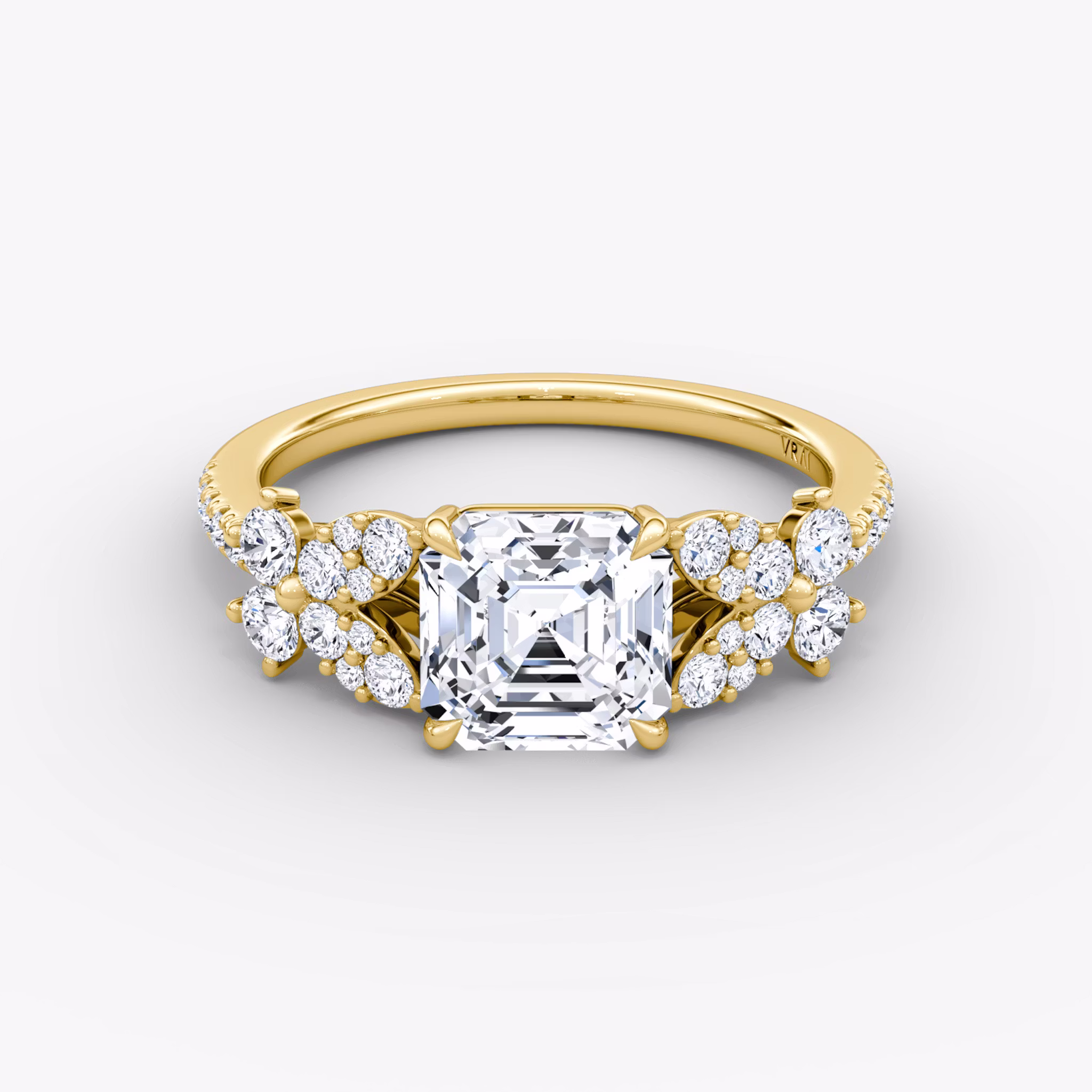 The Signature Floral Asscher | Yellow Gold