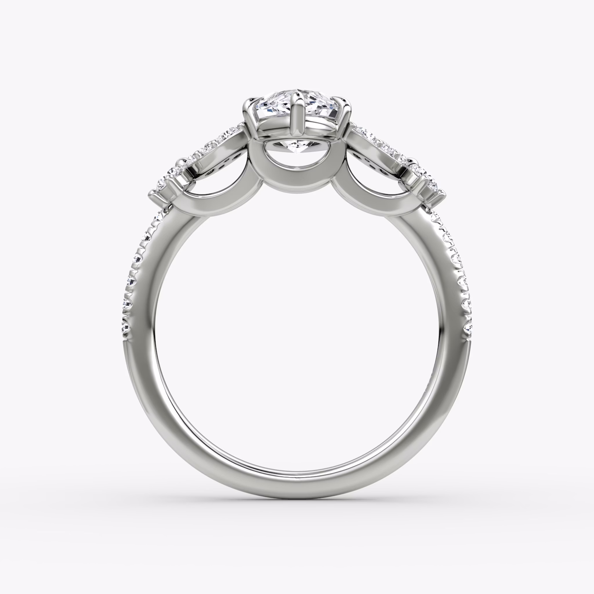 The Signature Floral | Marquise | Platinum | bandAccent: Pavé | diamondOrientation: vertical | caratWeight: other