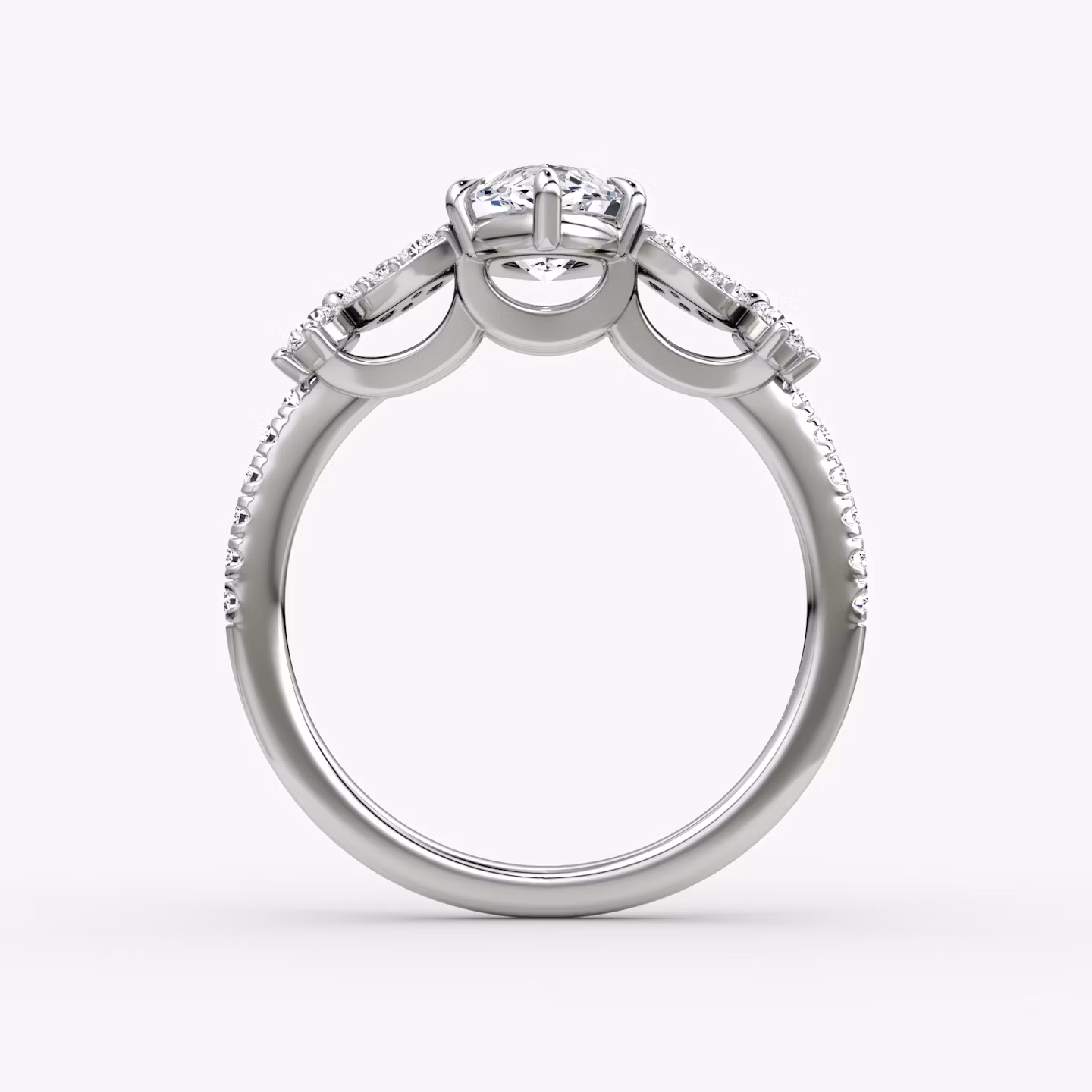 The Signature Floral  | Marquise | Platinum | bandAccent: Pavé | diamondOrientation: vertical | caratWeight: other