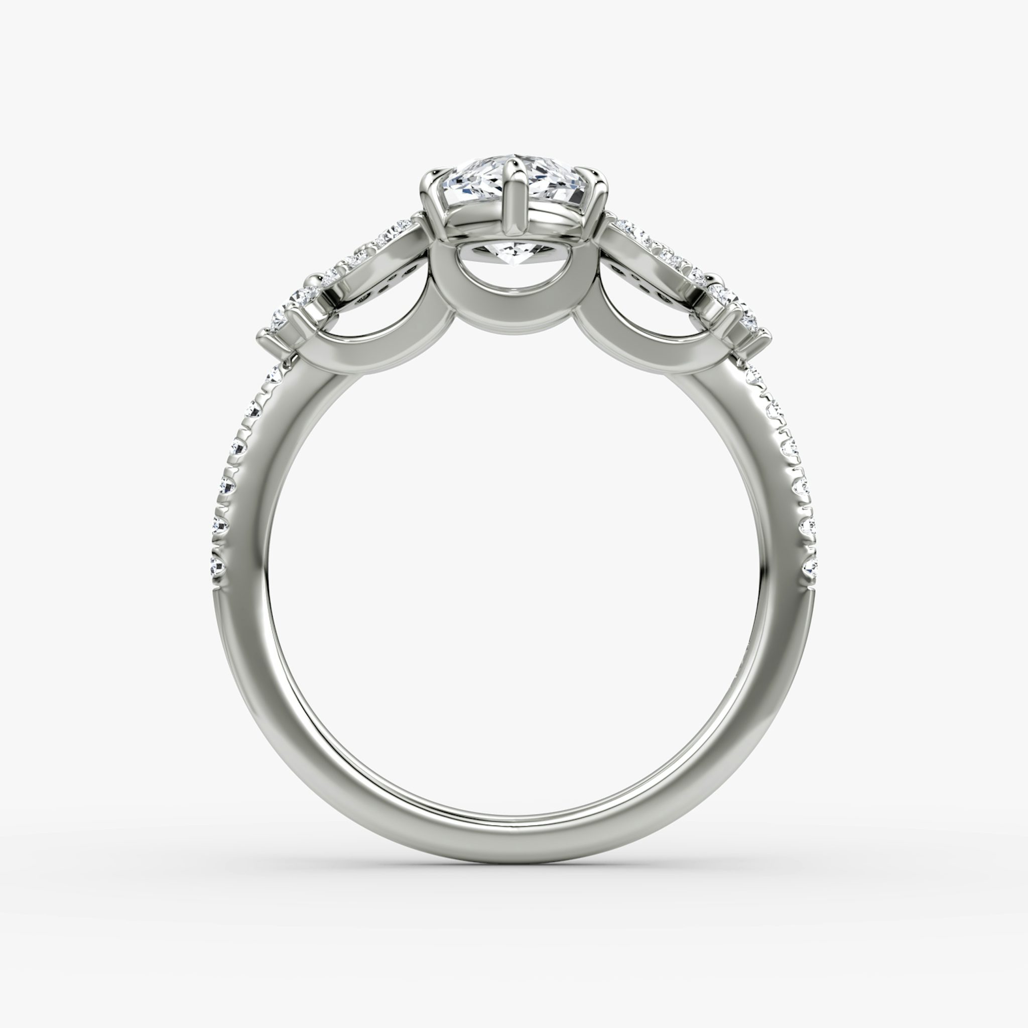 The Signature Floral | Marquise | Platinum | bandAccent: Pavé | diamondOrientation: vertical | caratWeight: other