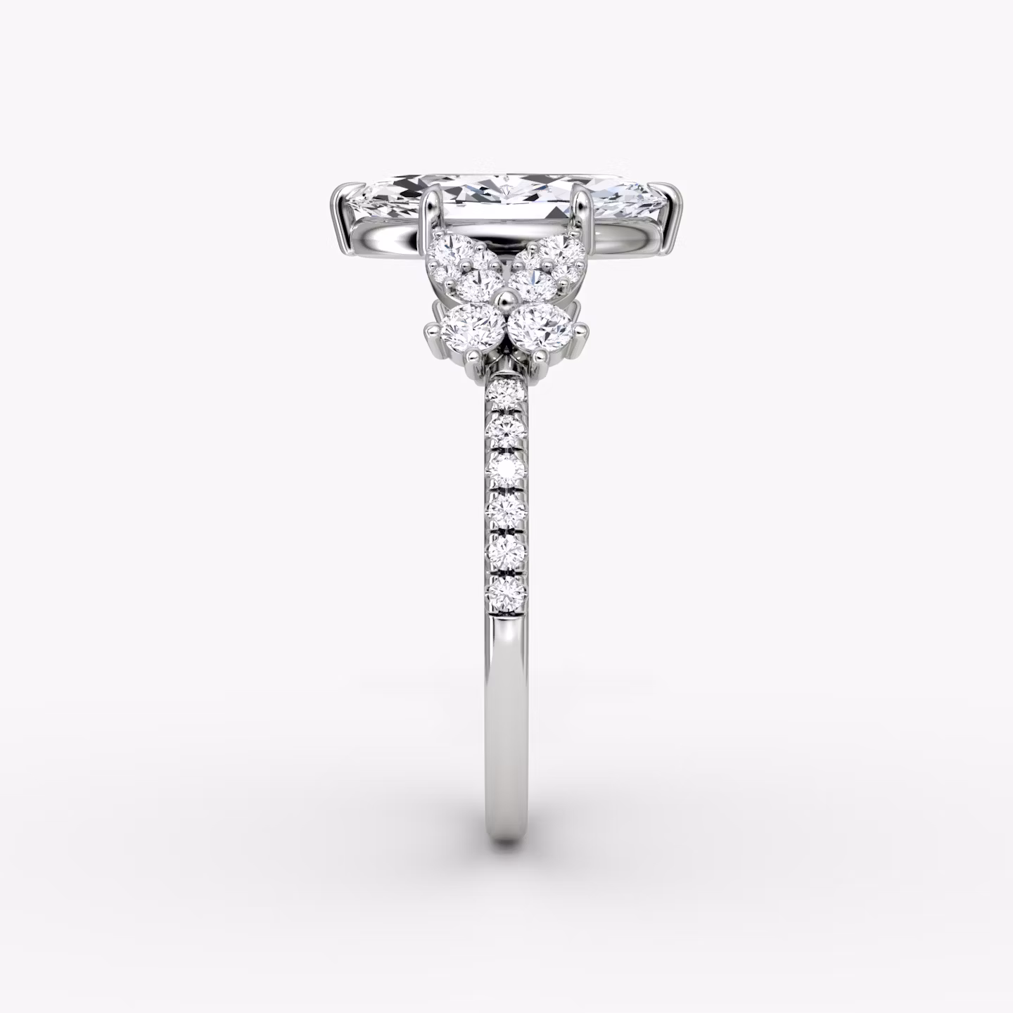 The Signature Floral  | Marquise | Platinum | bandAccent: Pavé | diamondOrientation: vertical | caratWeight: other