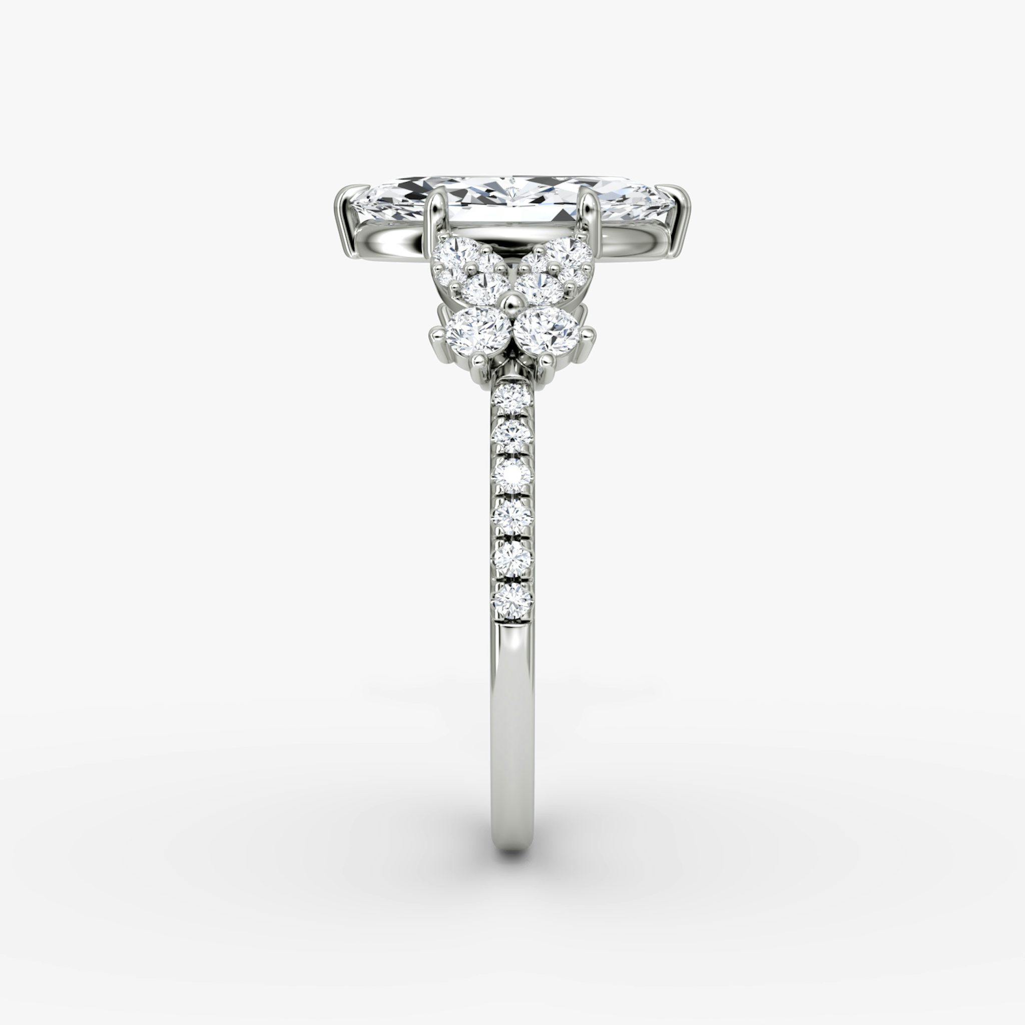 The Signature Floral | Marquise | Platinum | bandAccent: Pavé | diamondOrientation: vertical | caratWeight: other