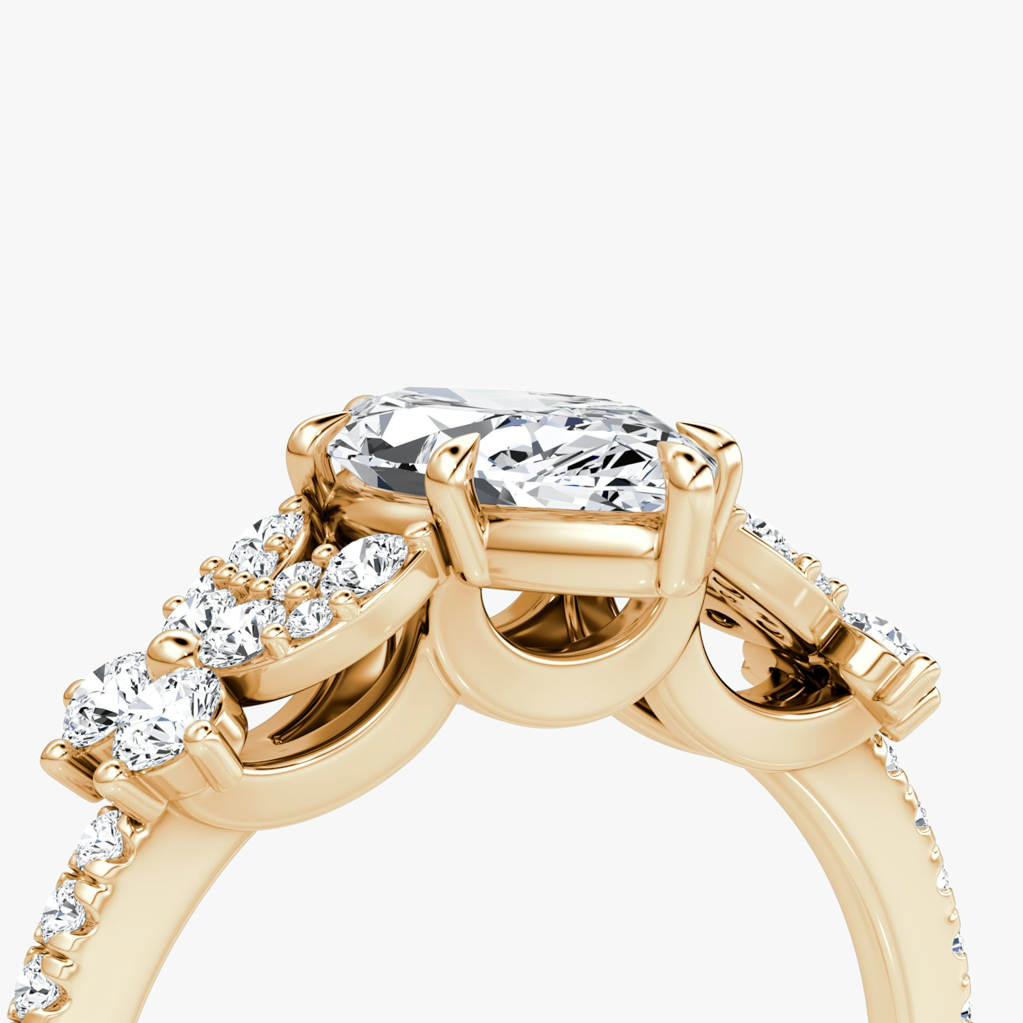 The Signature Floral | Marquise | 14k | Rose Gold | bandAccent: Pavé | diamondOrientation: vertical | caratWeight: other