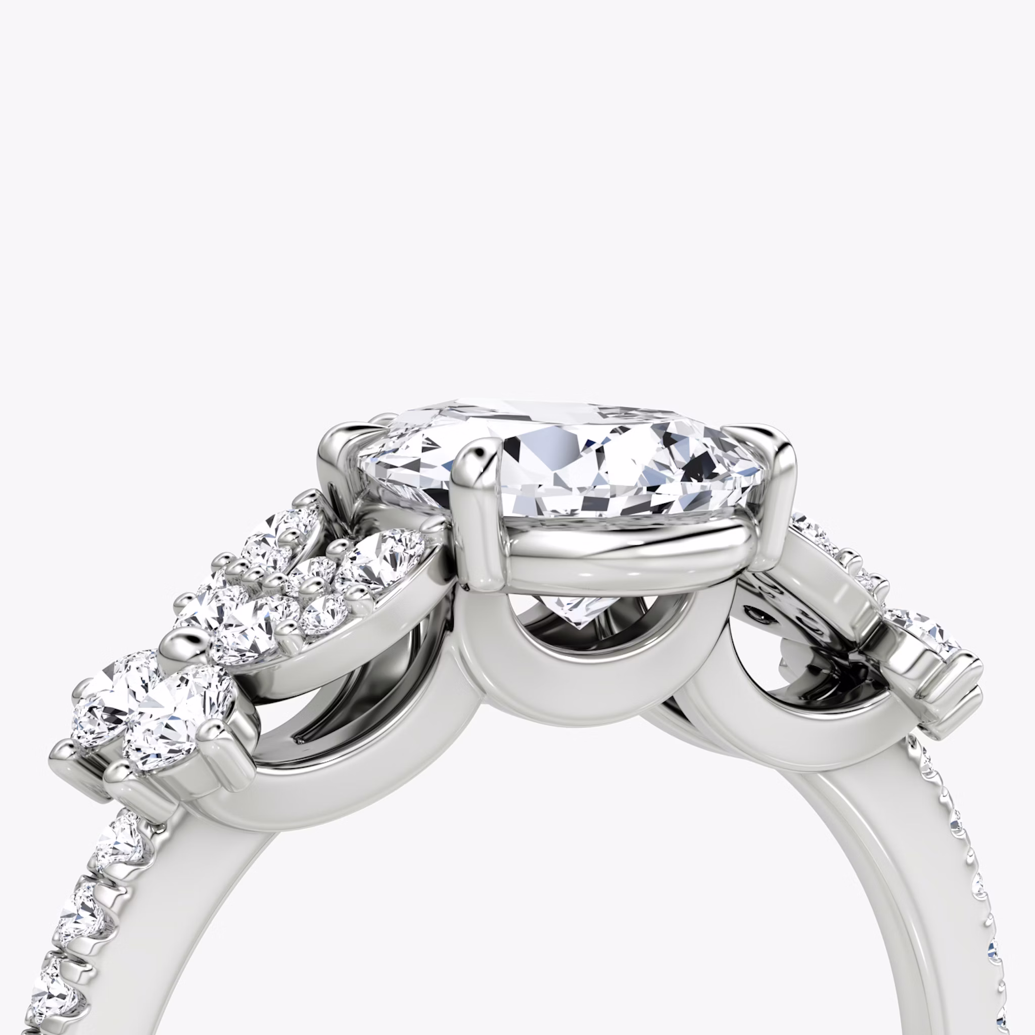 The Signature Floral | Pear | Platinum | bandAccent: Pavé | diamondOrientation: vertical | caratWeight: other