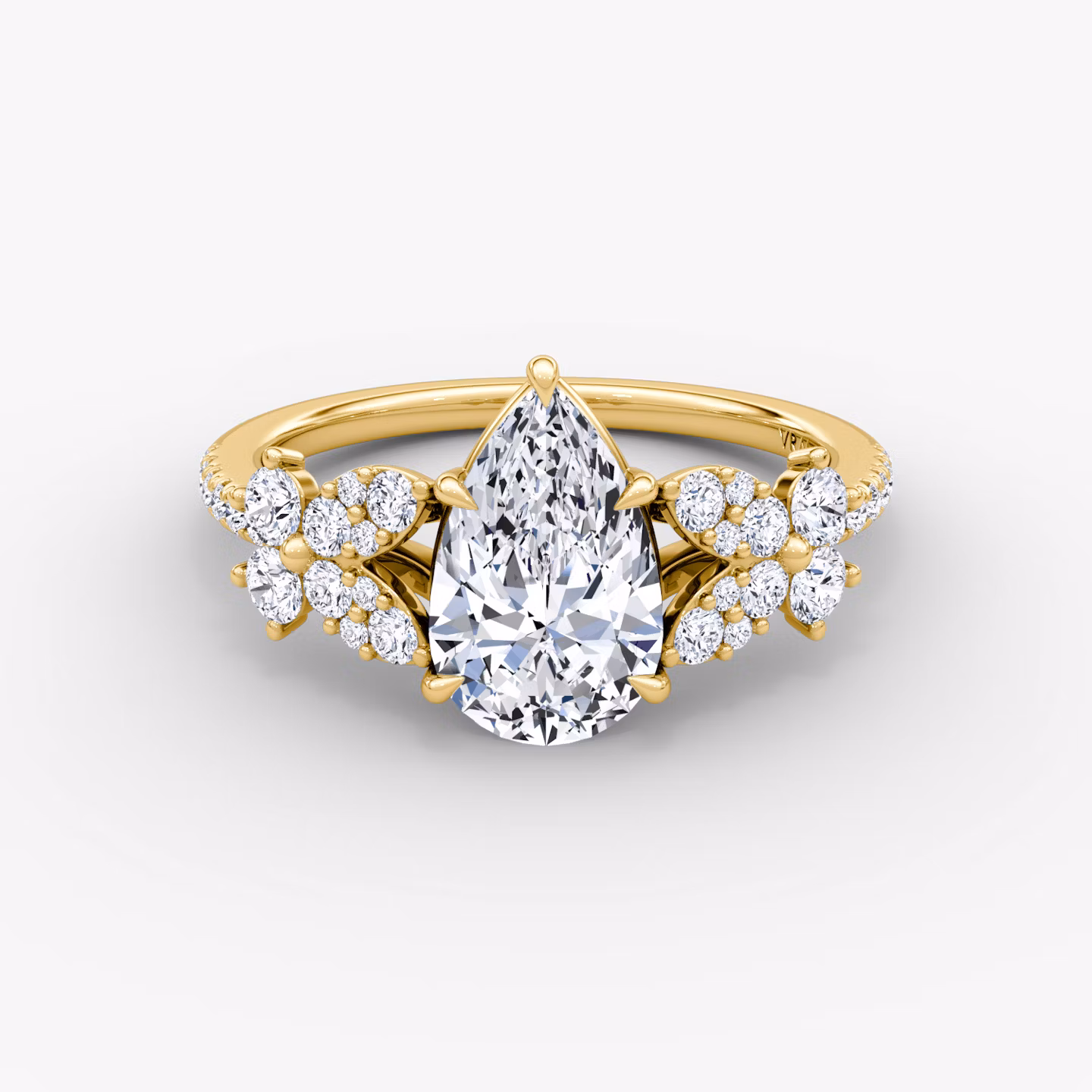 The Signature Floral  Pear | Yellow Gold