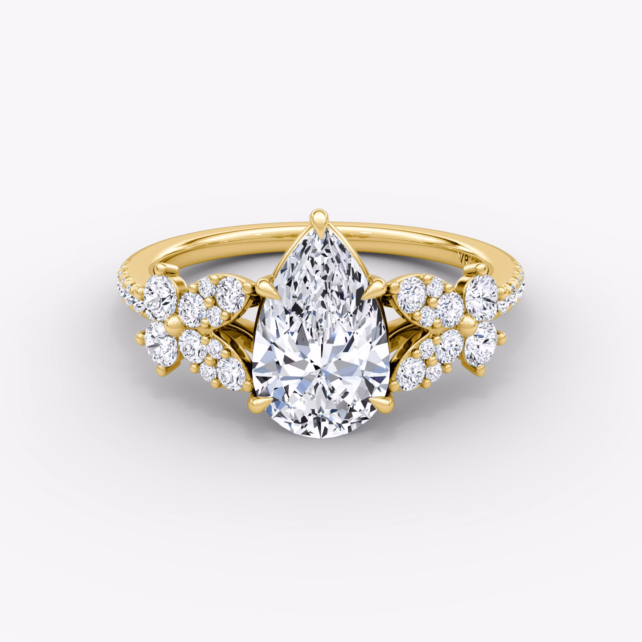 The Signature Floral Pear | Yellow Gold