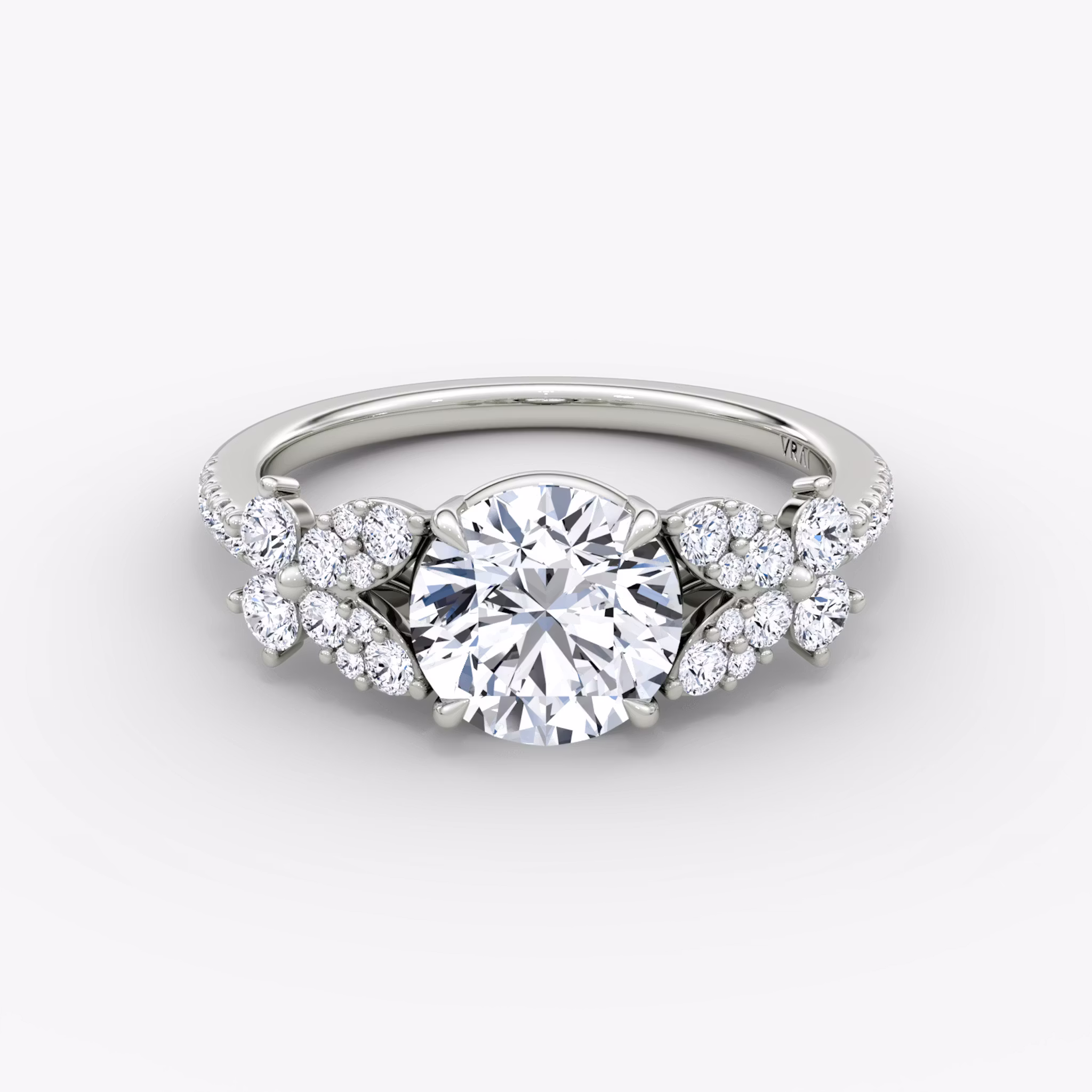 Signature Floral Round Brilliant | White Gold