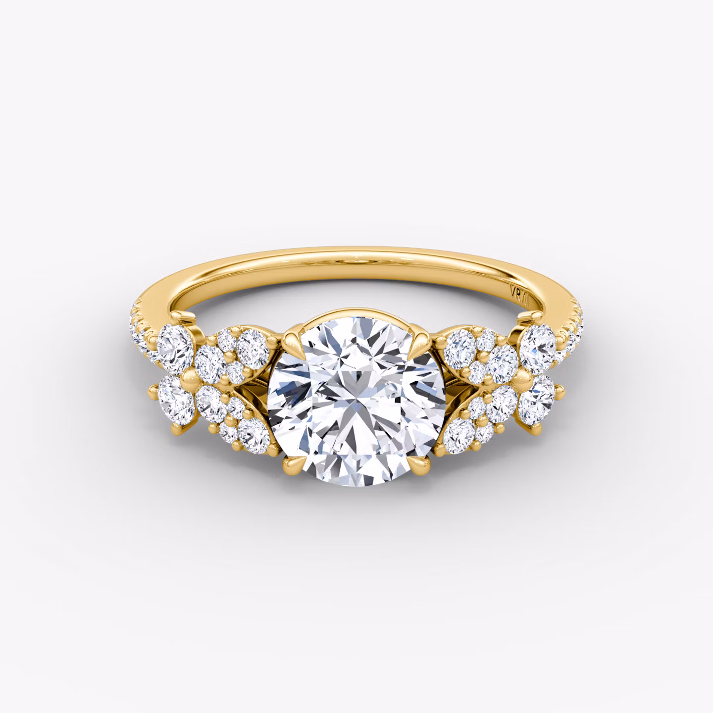 The Signature Floral  Round Brilliant | Yellow Gold