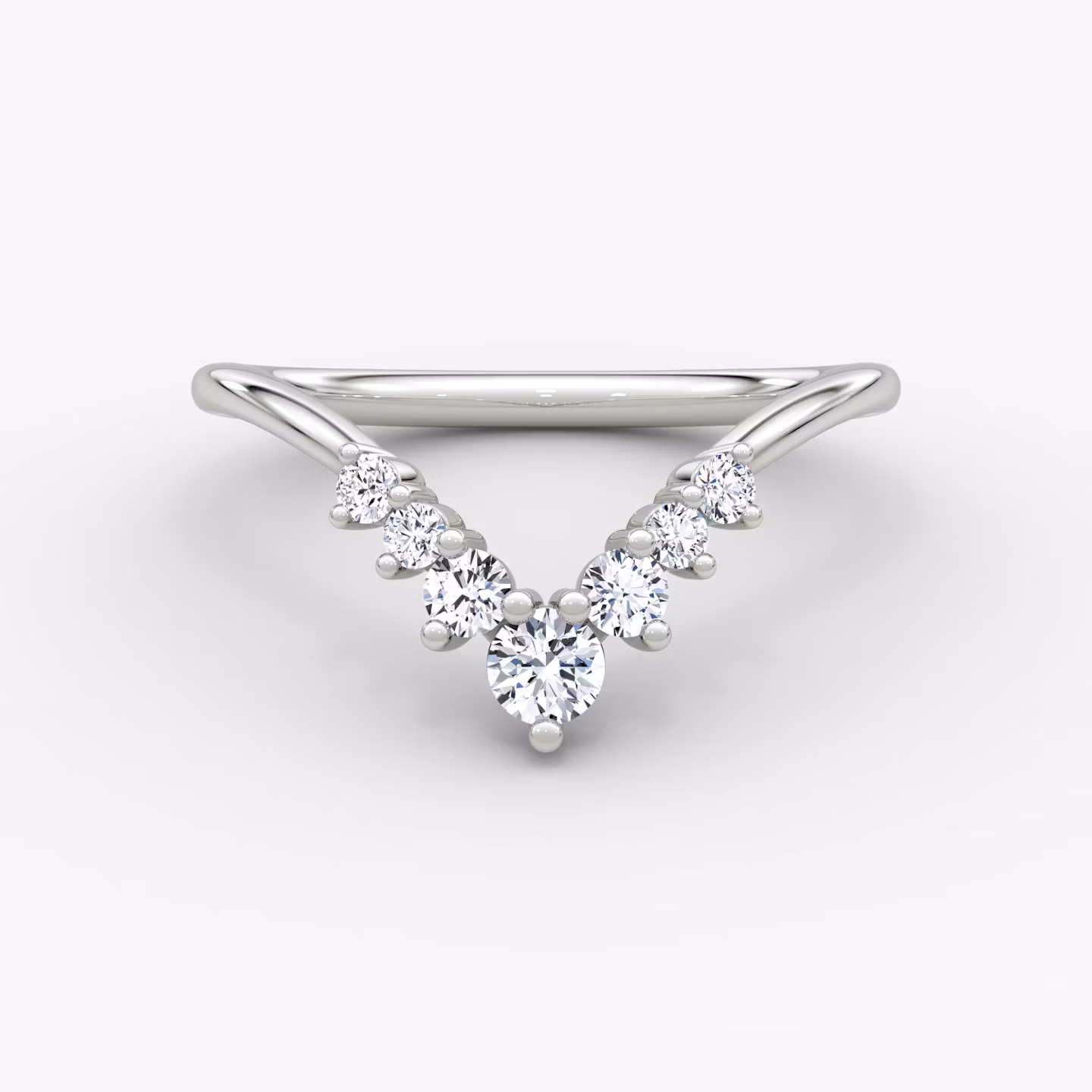 The Dew Drop Crown Band Round Brilliant | White Gold
