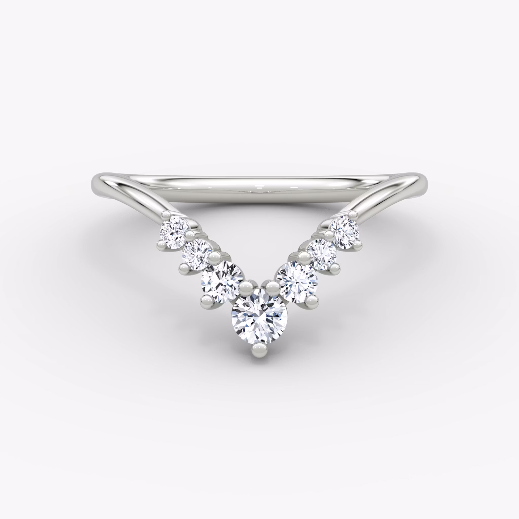 The Dew Drop Crown Band Round Brilliant | White Gold