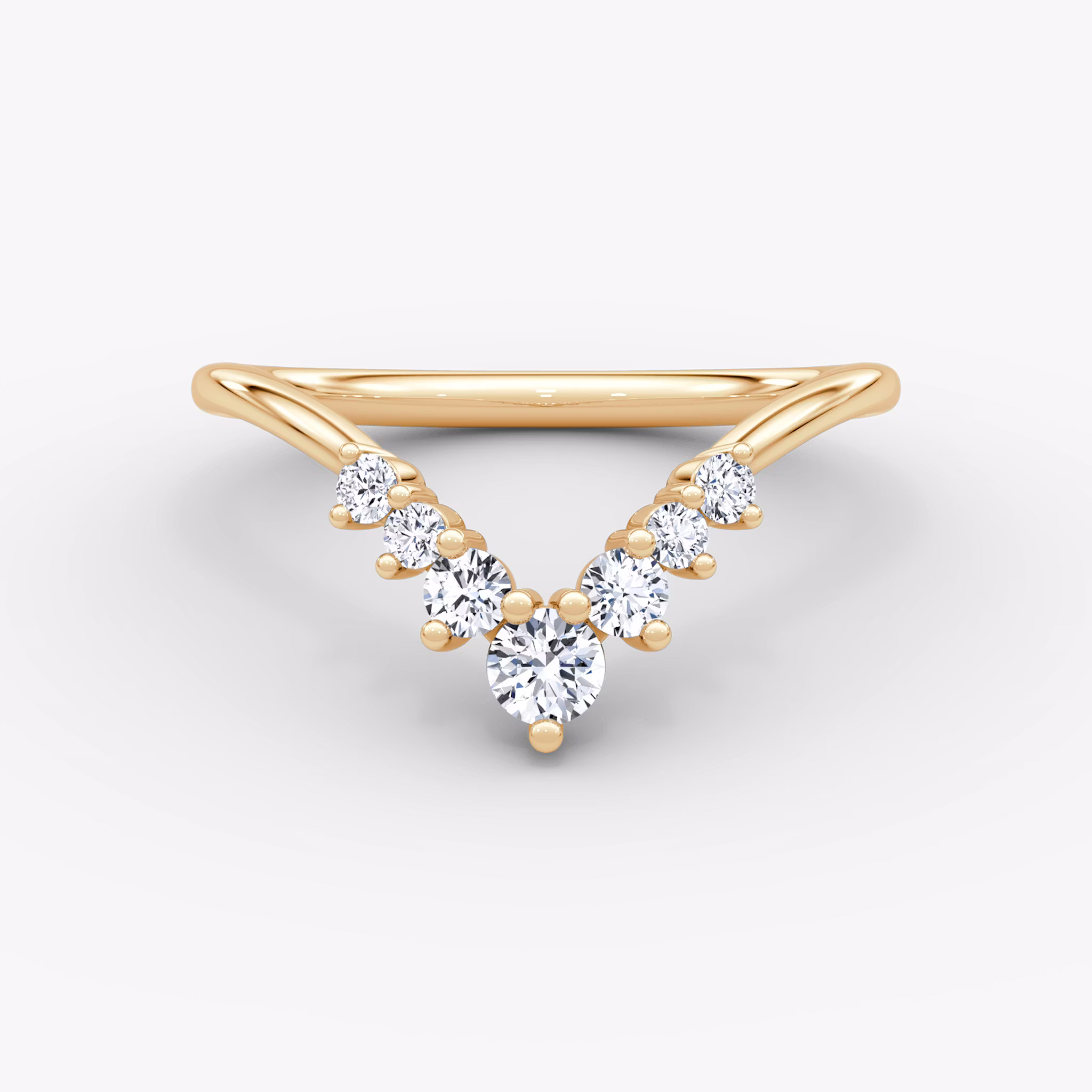 The Dew Drop Crown Band Round Brilliant | Rose Gold