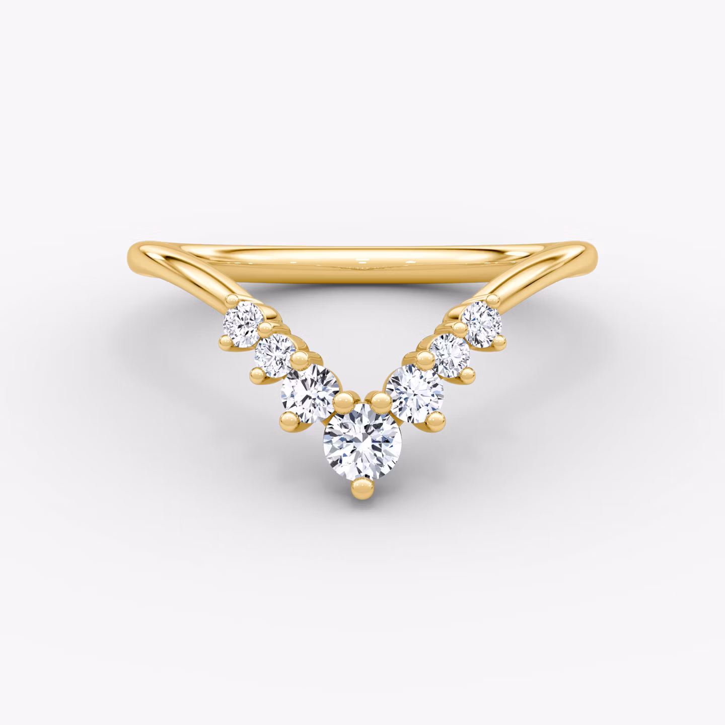 The Dew Drop Crown Band Round Brilliant | Yellow Gold