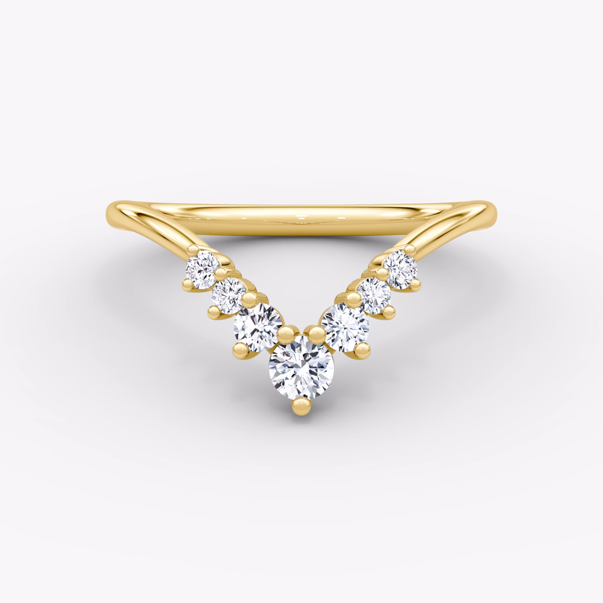 Dew Drop Crown Ehering Rund | Yellow Gold