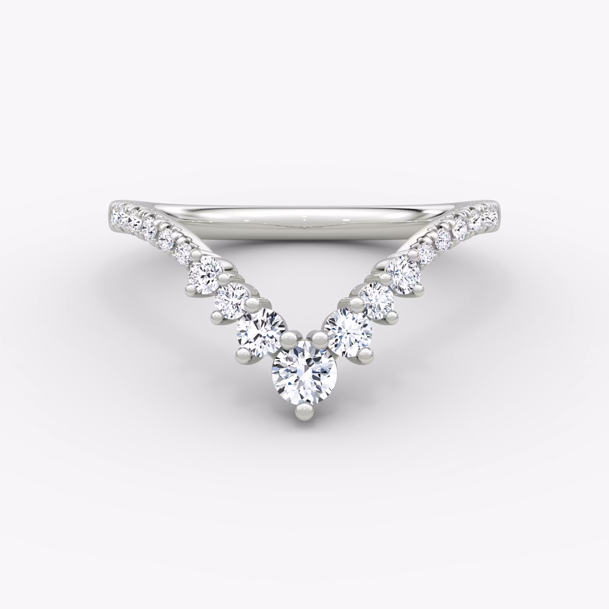The Dew Drop Crown Band Round Brilliant | Platinum