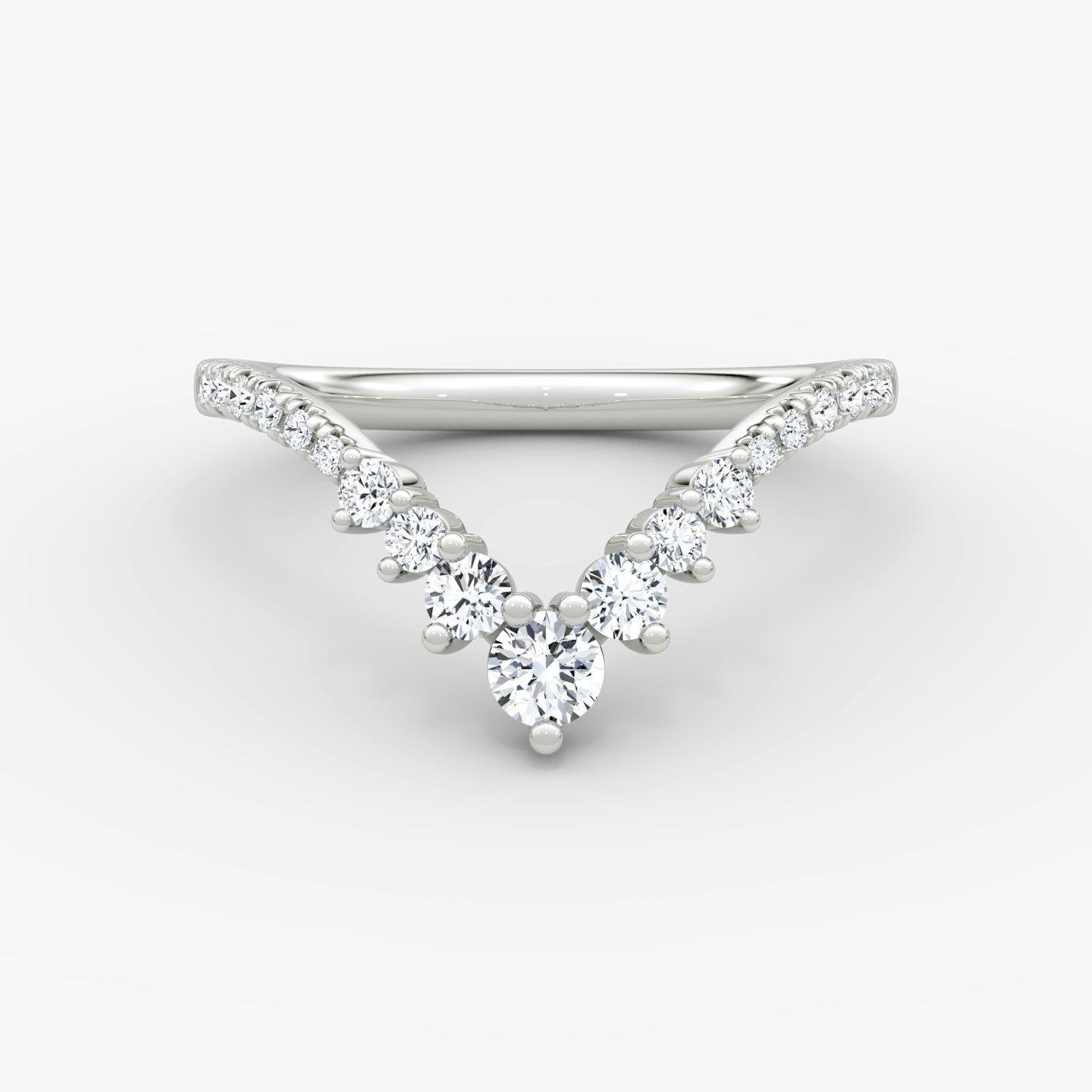 Alianza Dew Drop Crown | Brillante | Platino | bandAccent: Pavé