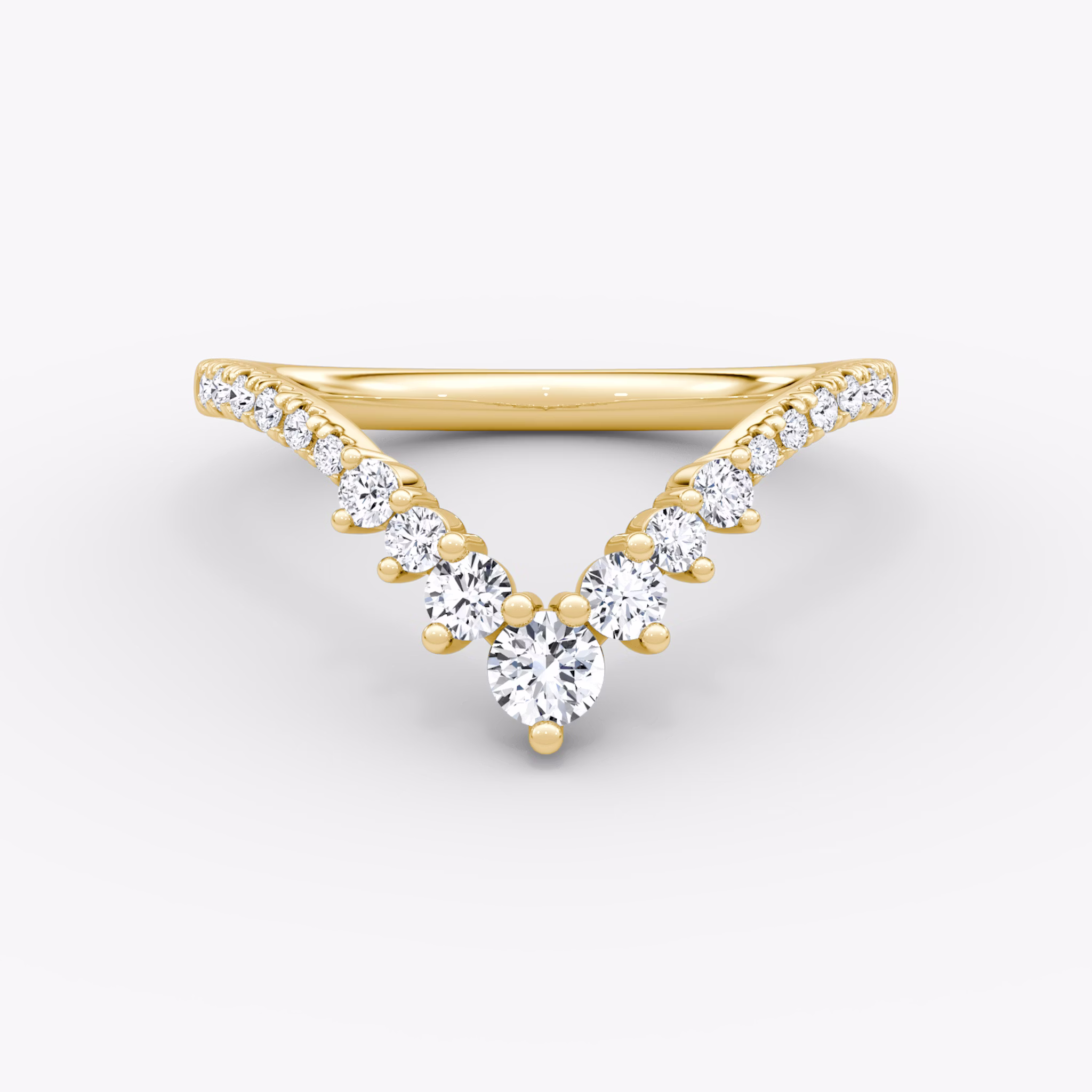 Alianza Dew Drop Crown | Brillante | 18k | Oro amarillo | bandAccent: Pavé
