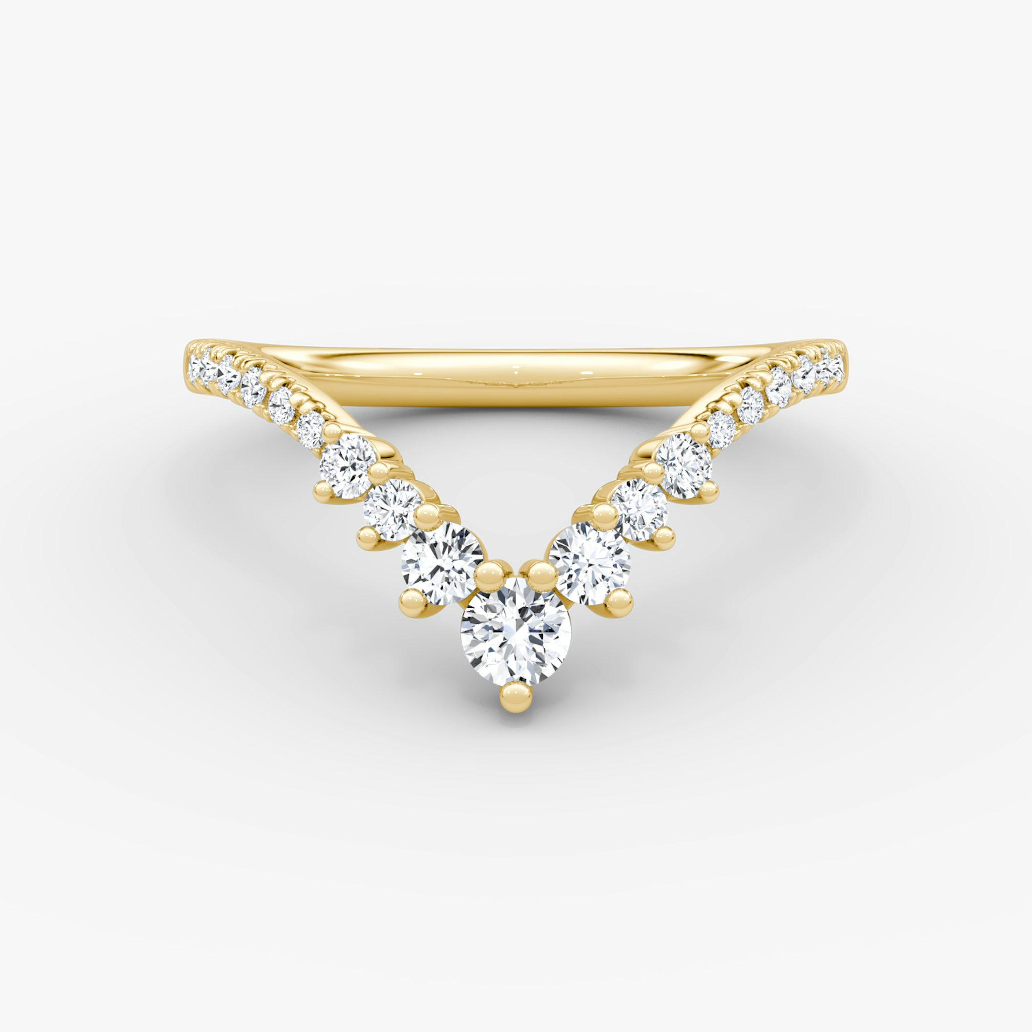 Alianza Dew Drop Crown | Brillante | 18k | Oro amarillo | bandAccent: Pavé