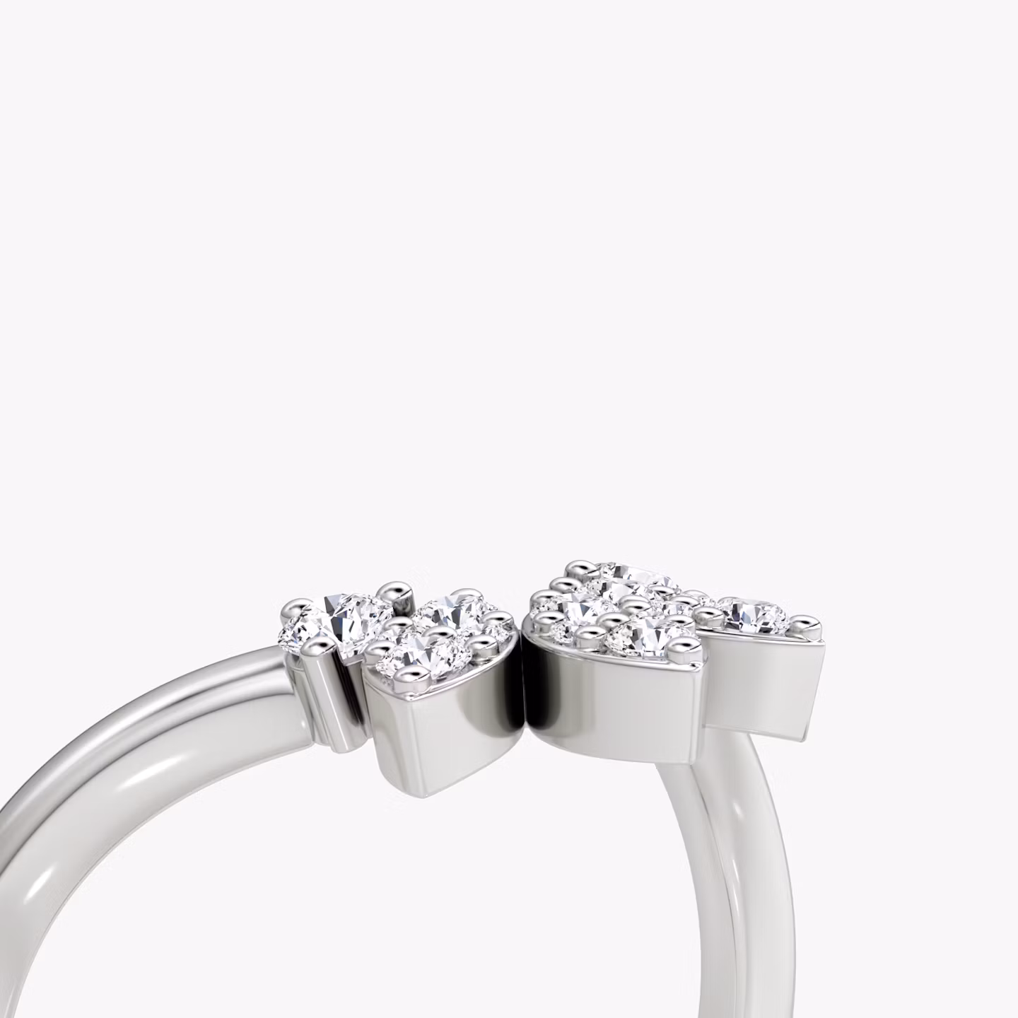The Petal Crown Band | Round Brilliant | 18k | White Gold | bandAccent: Plain