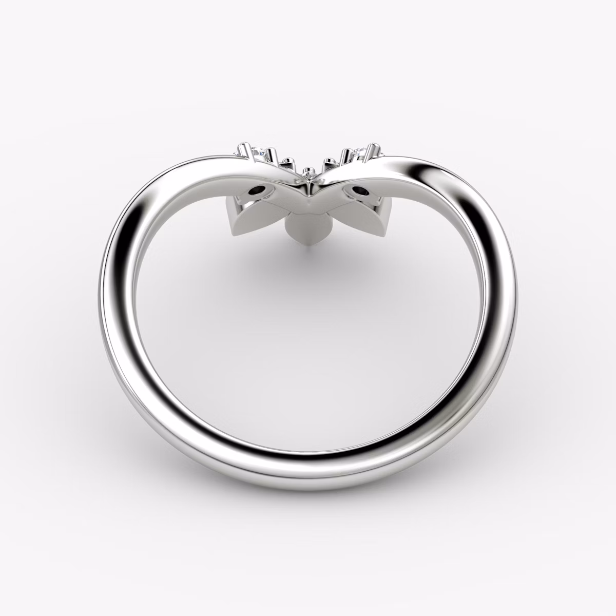 The Petal Crown Band | Round Brilliant | Platinum | bandAccent: Plain