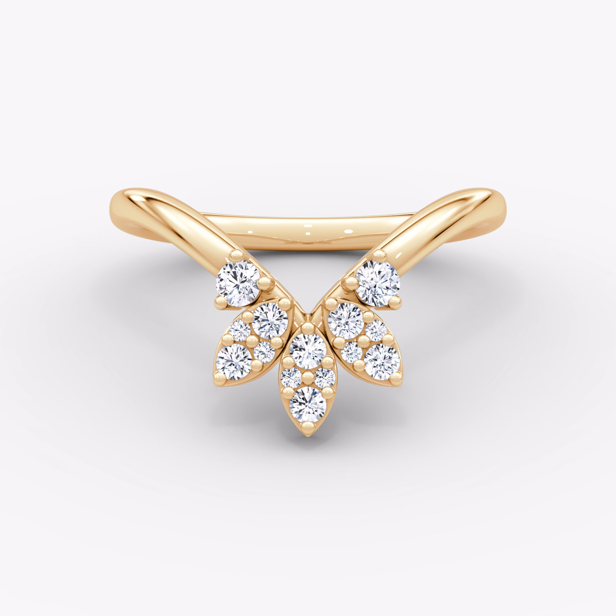 The Petal Crown Band Round Brilliant | Rose Gold