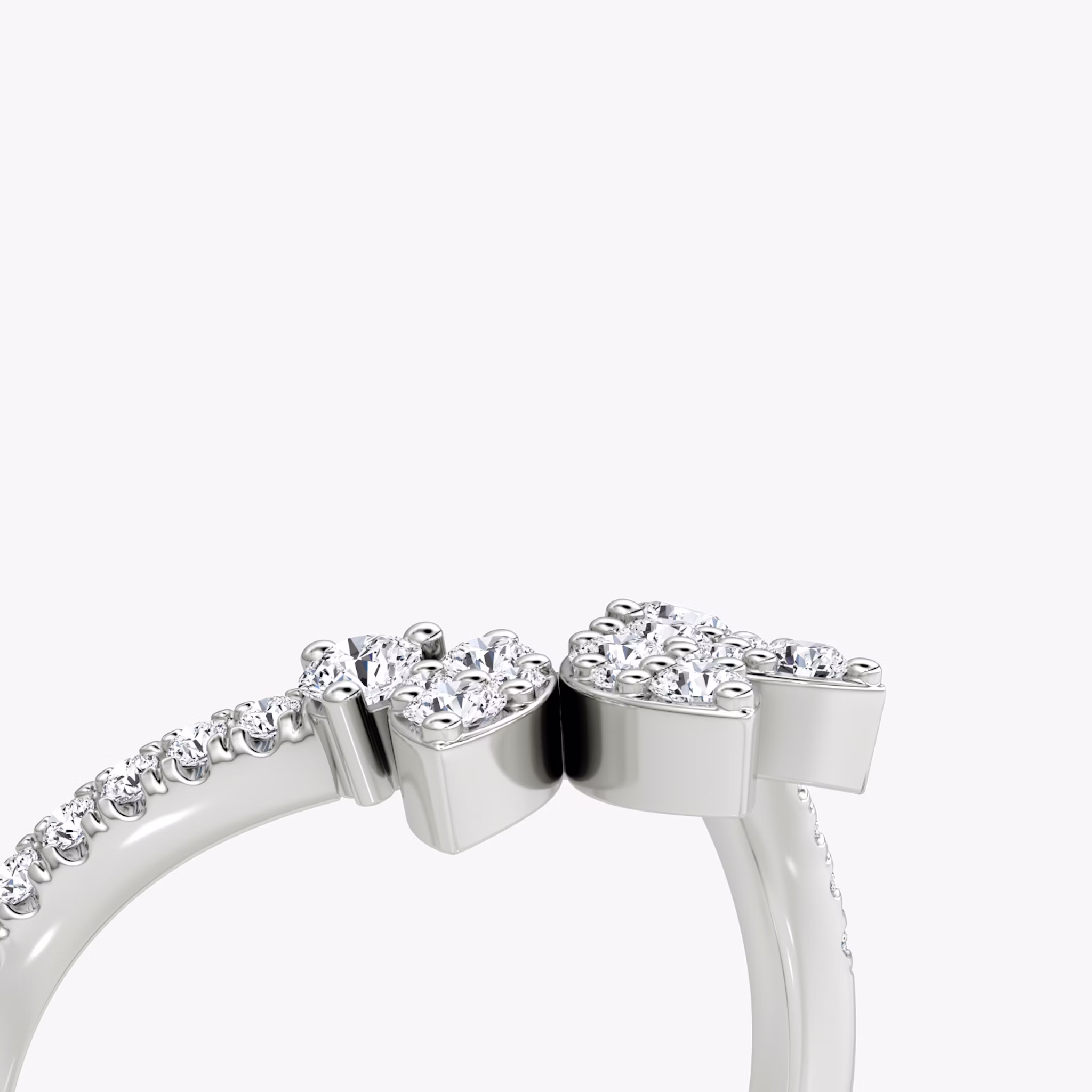 The Petal Crown Band | Brillante | Platino | bandAccent: Pavé