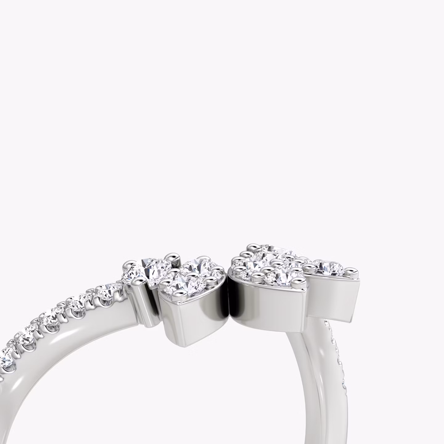 The Petal Crown Band | Round Brilliant | Platinum | bandAccent: Pavé