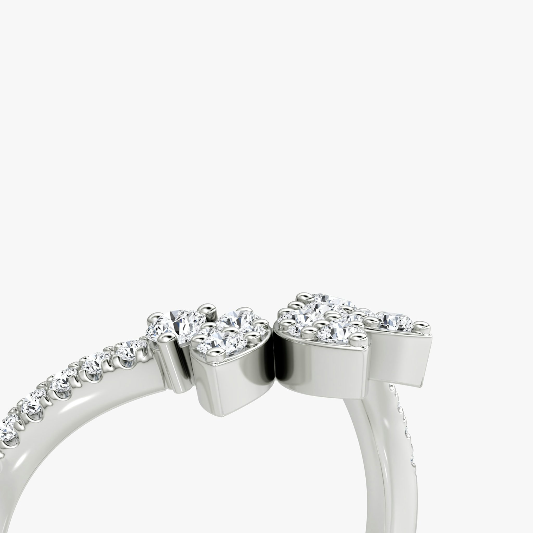 The Petal Crown Band | Brillante | Platino | bandAccent: Pavé