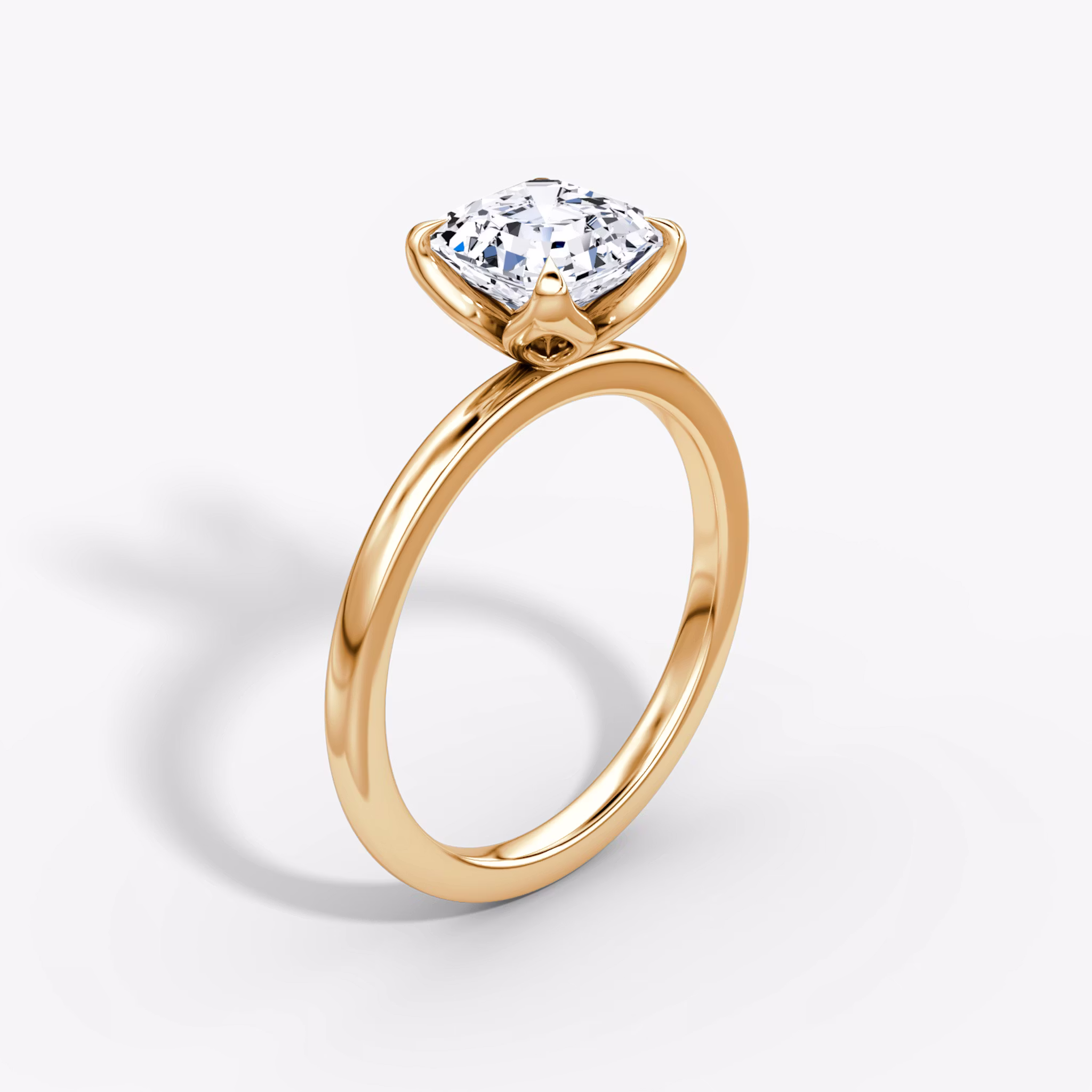 The Classic Petal Asscher | Rose Gold