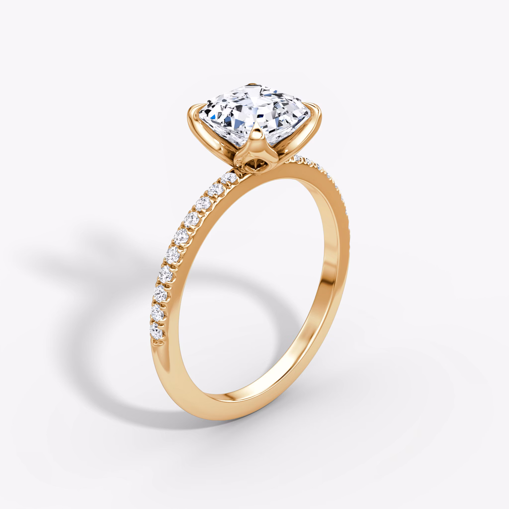 The Classic Petal Asscher | Rose Gold