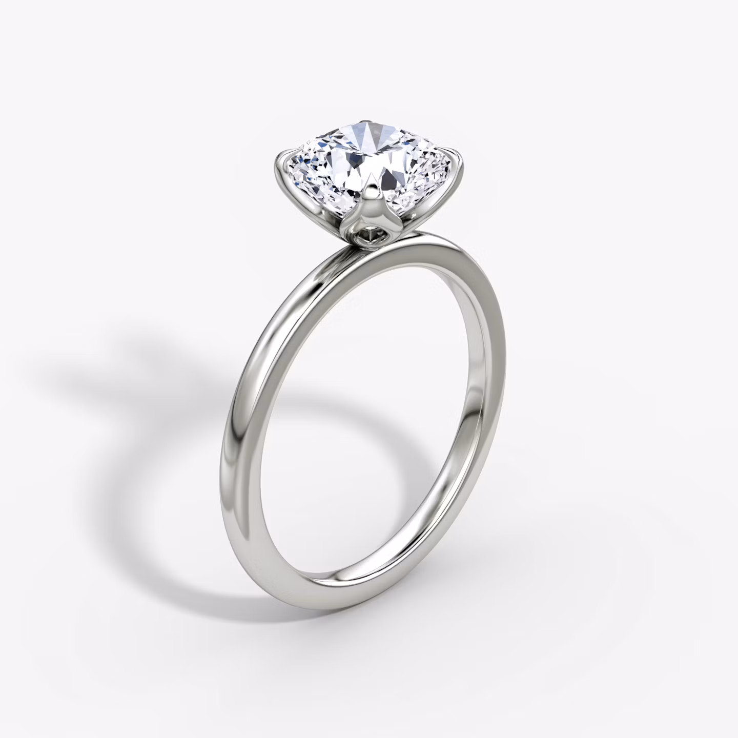 The Classic Petal Cushion | White Gold