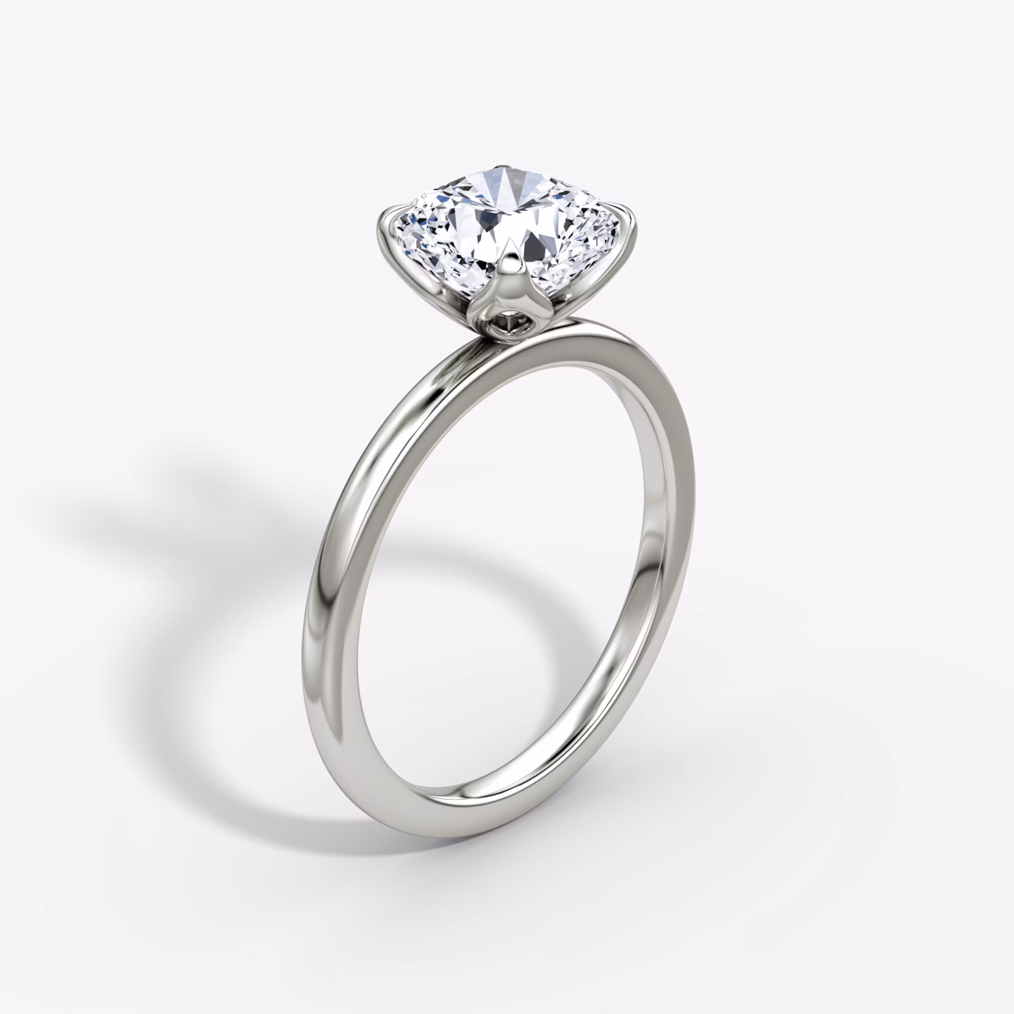 The Classic Petal Cushion | White Gold