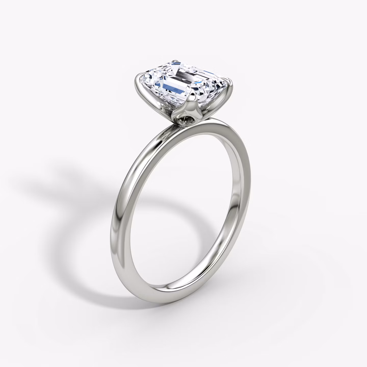 The Classic Petal Emerald | White Gold