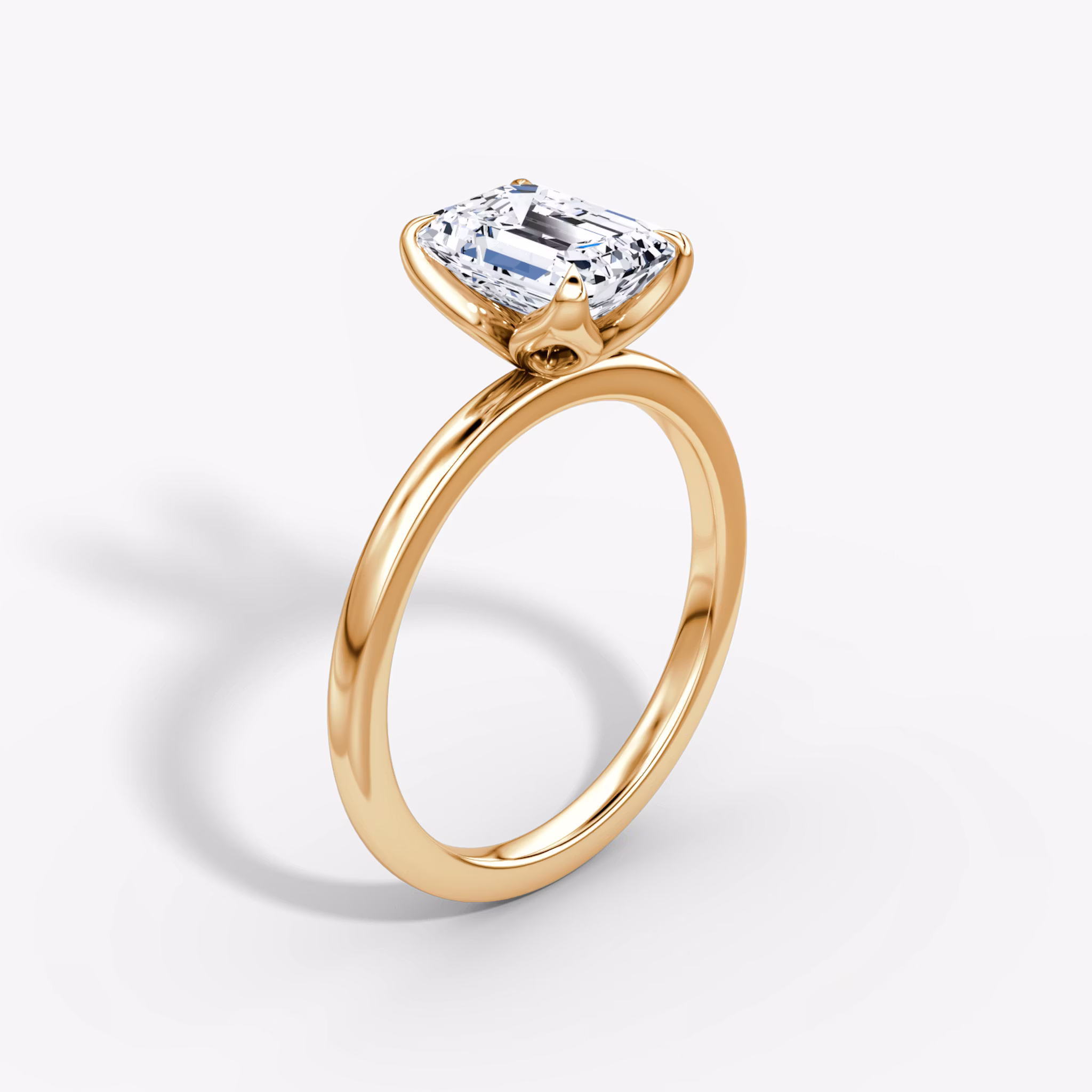 Classic Petal Emerald | Rose Gold