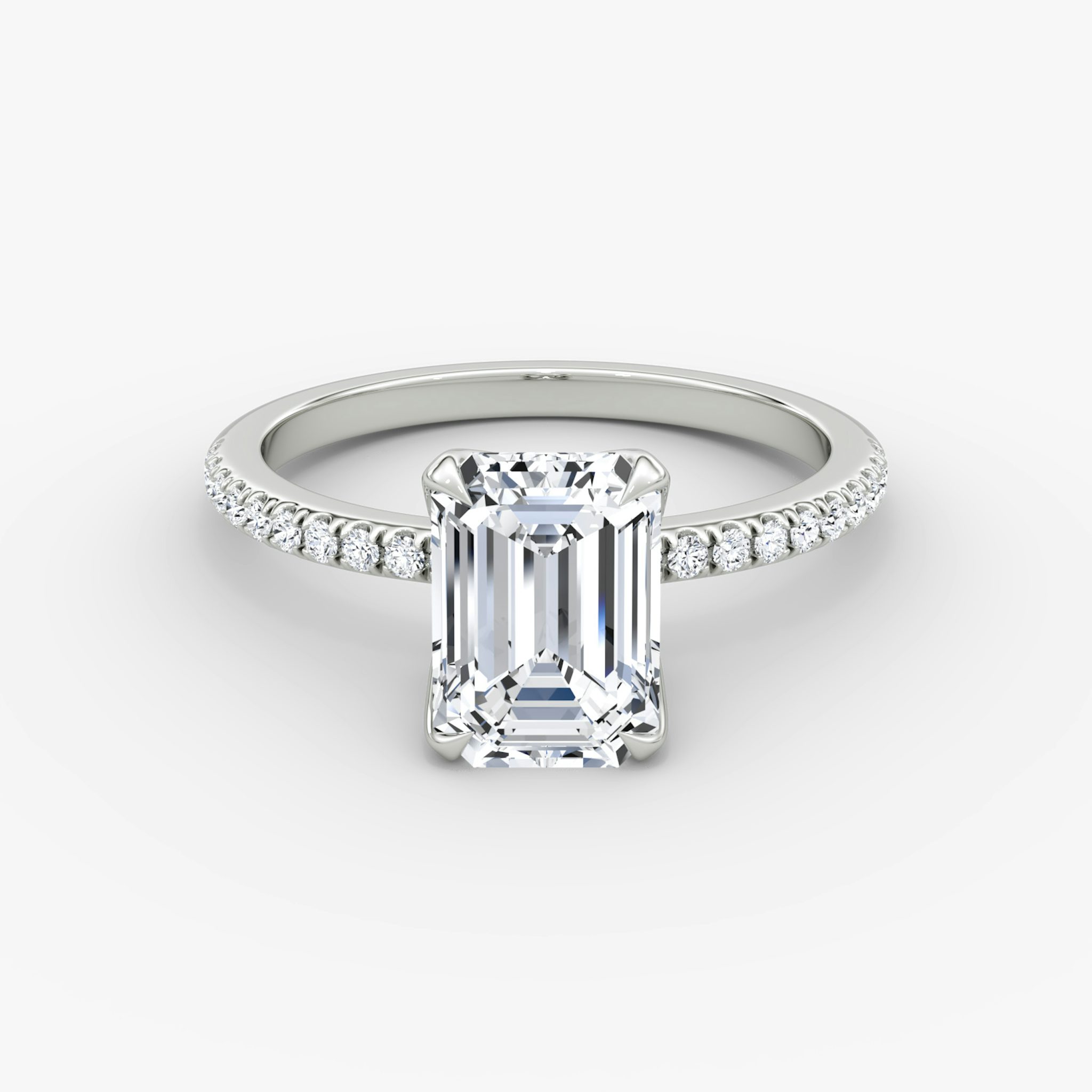 Petal Emerald Diamond Engagement Ring